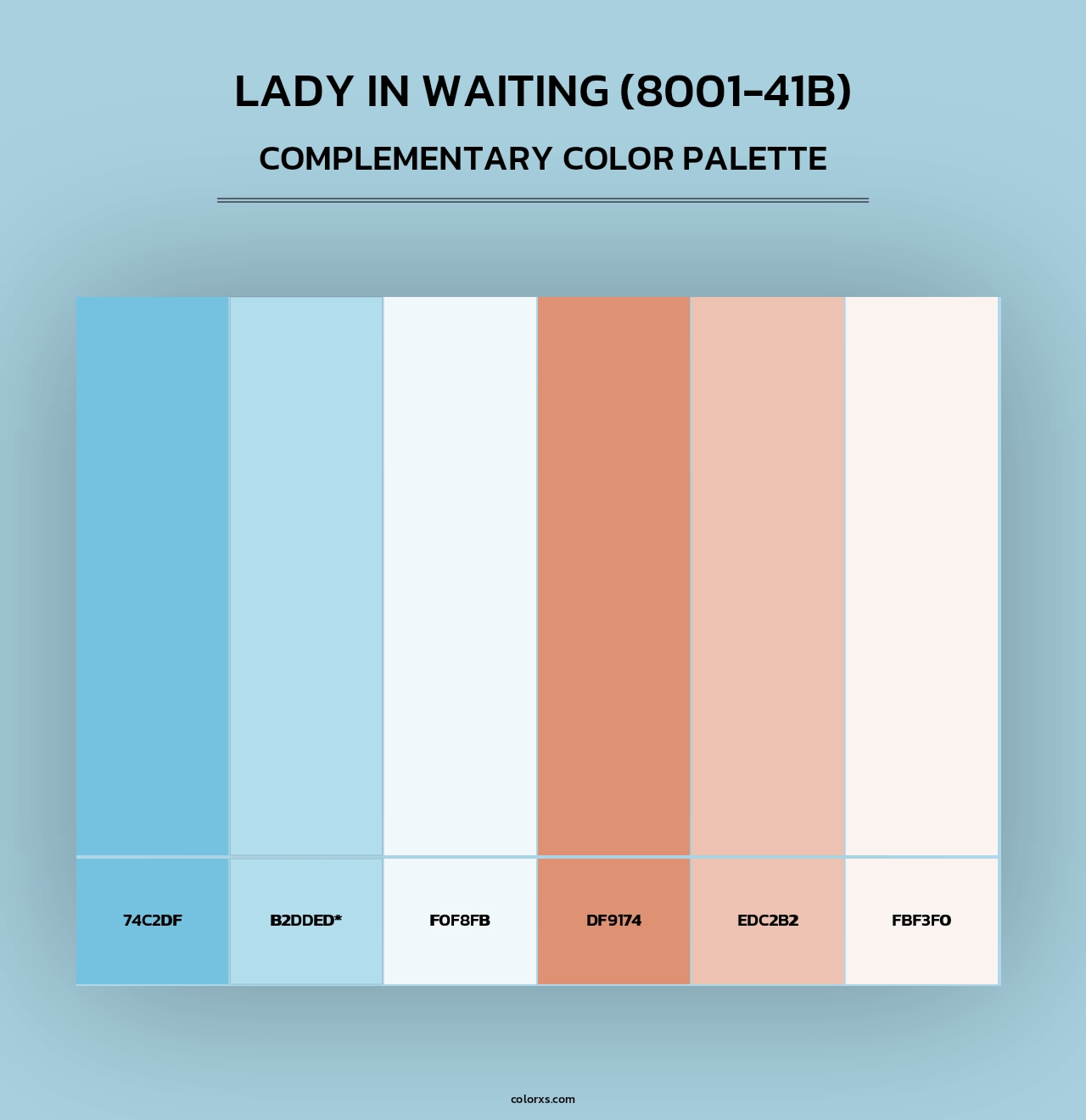 Lady in Waiting (8001-41B) - Complementary Color Palette