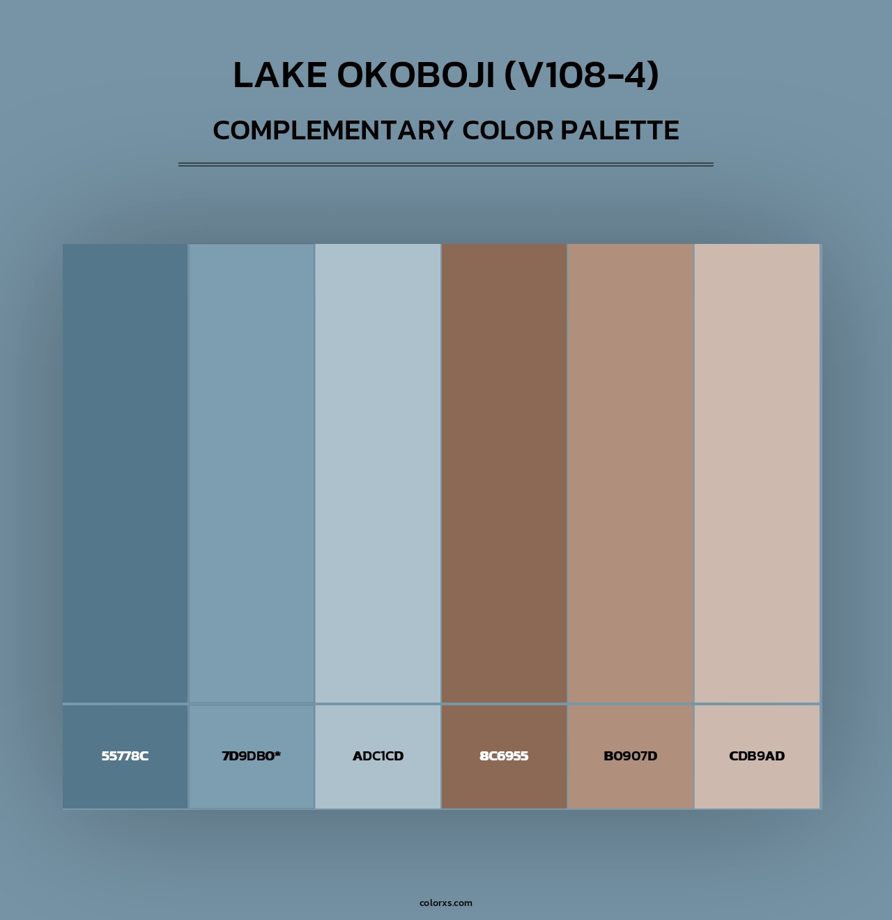 Lake Okoboji (V108-4) - Complementary Color Palette