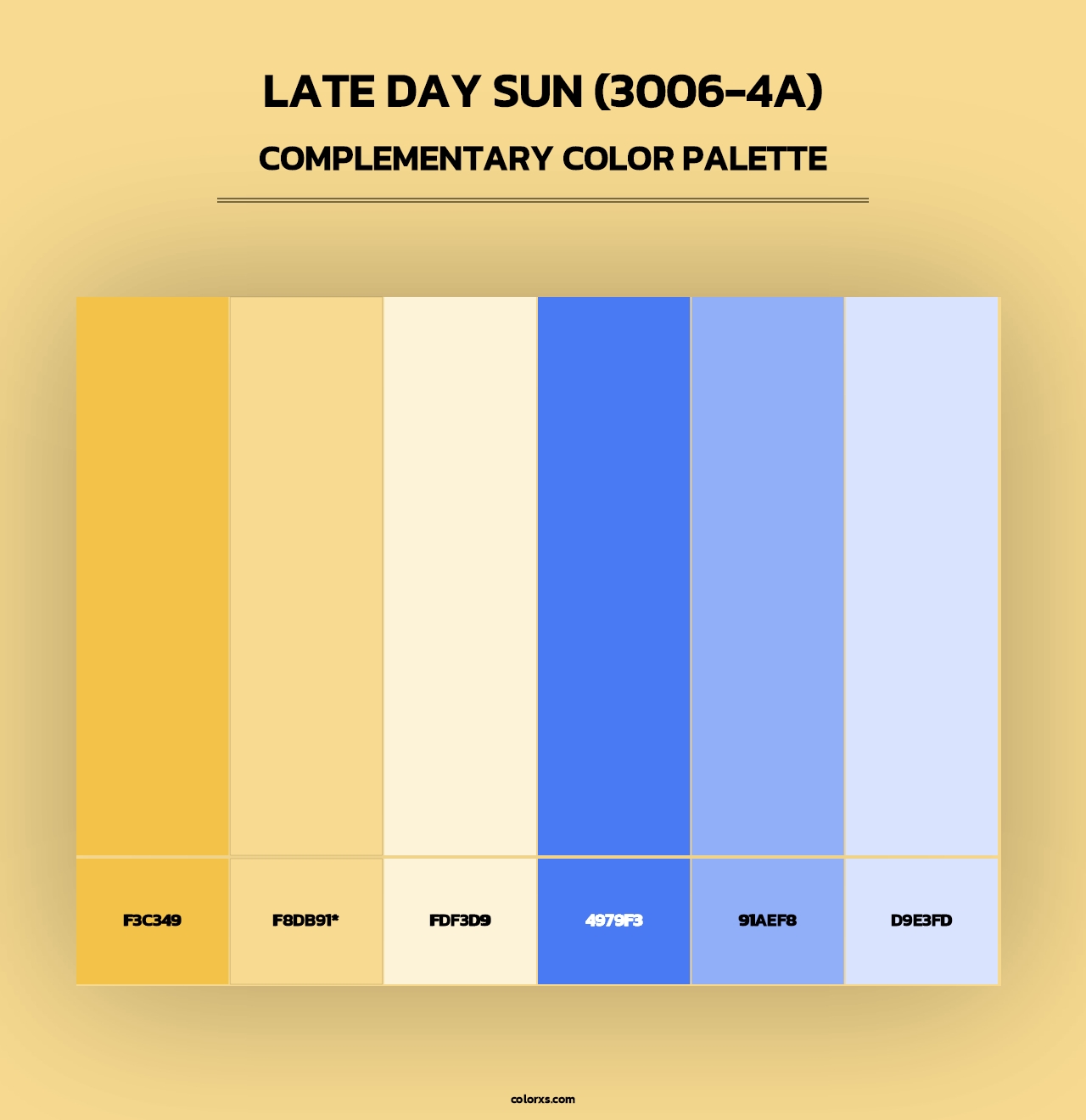 Late Day Sun (3006-4A) - Complementary Color Palette