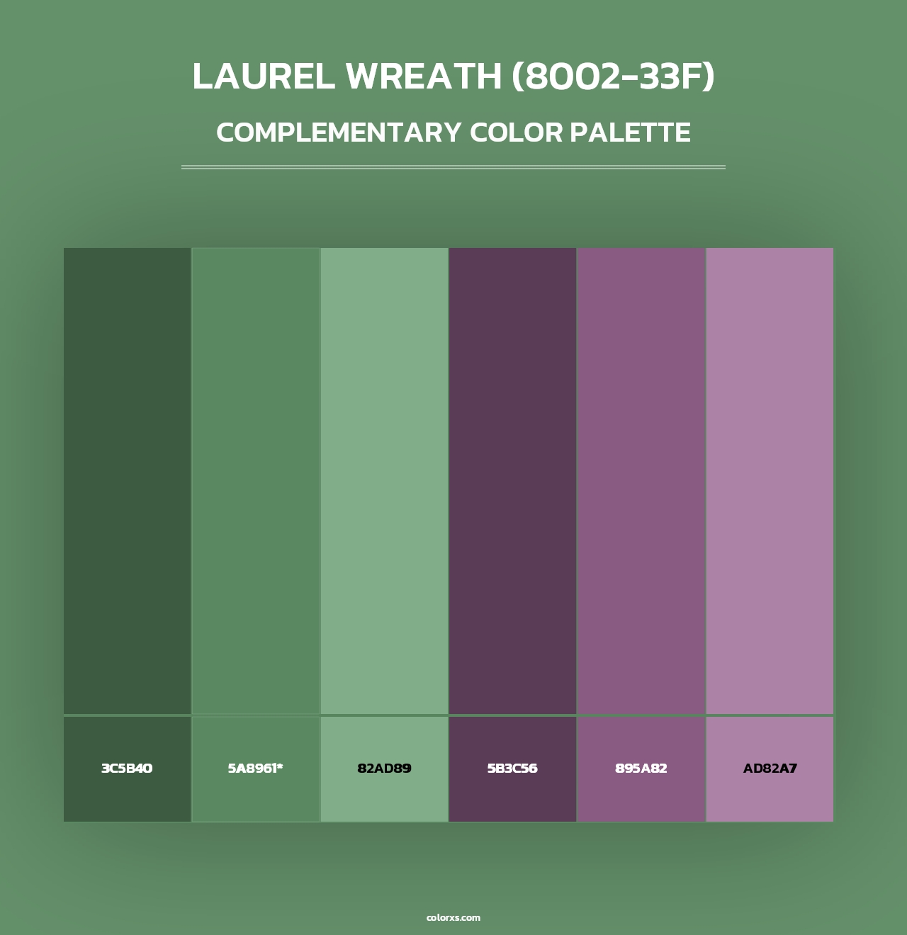Laurel Wreath (8002-33F) - Complementary Color Palette