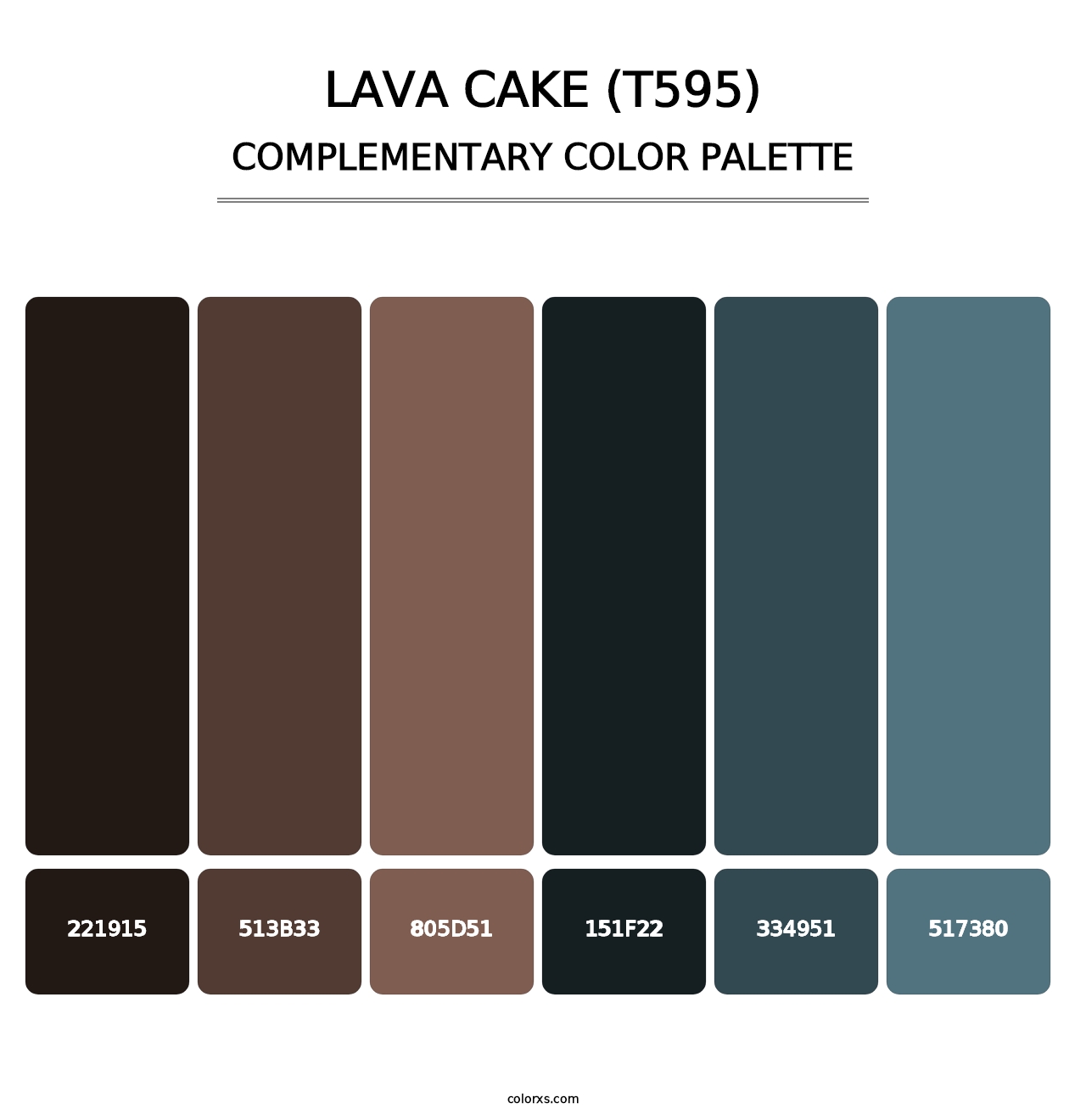 Lava Cake (T595) - Complementary Color Palette