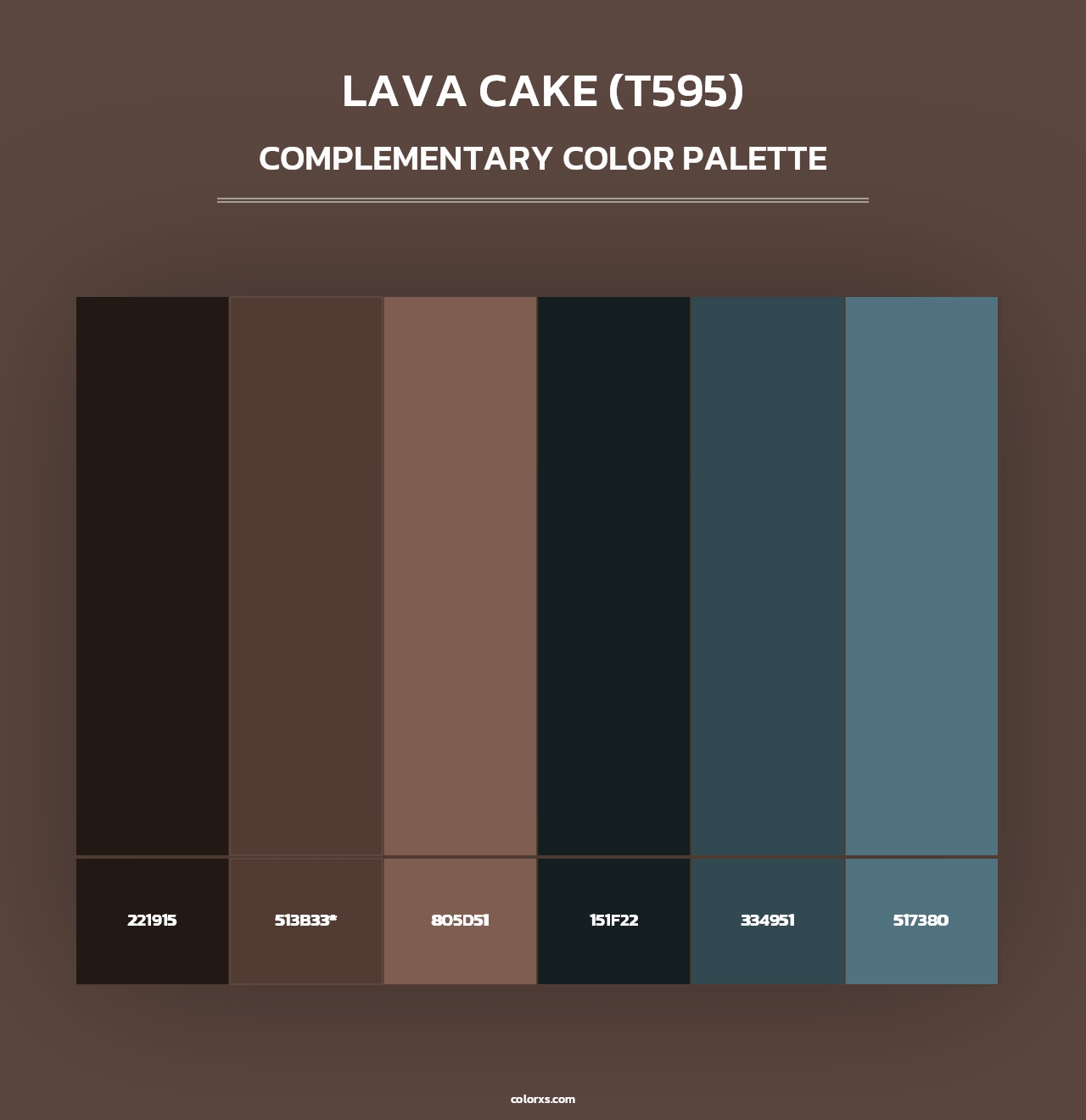 Lava Cake (T595) - Complementary Color Palette