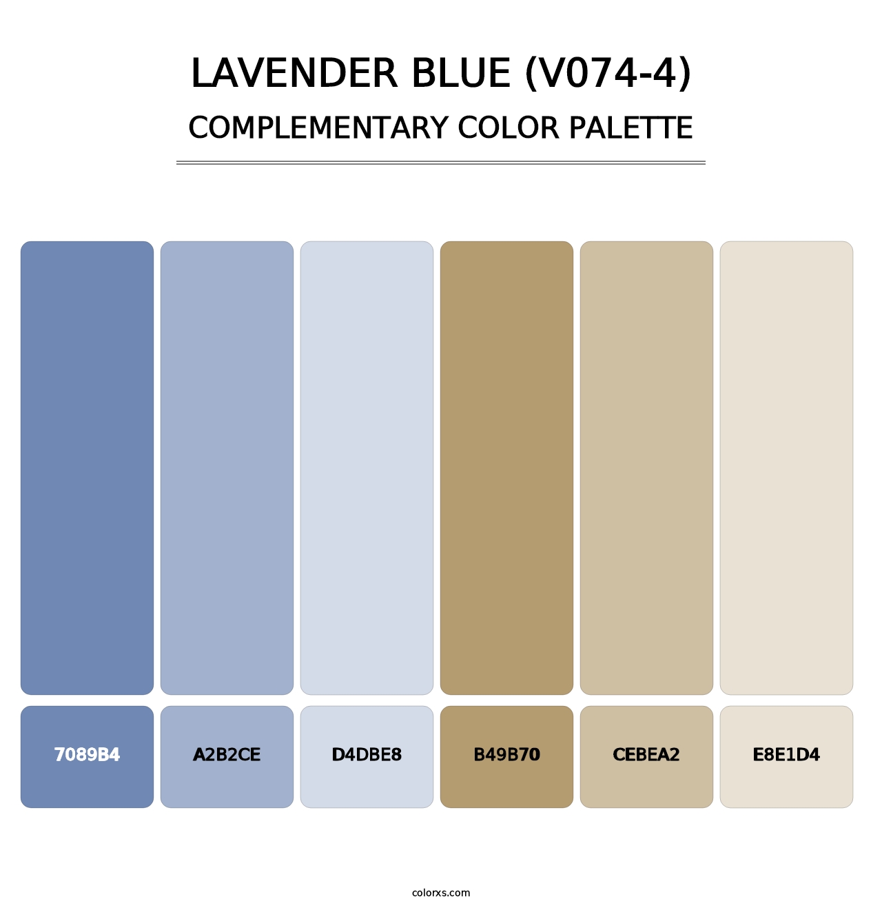 Lavender Blue (V074-4) - Complementary Color Palette