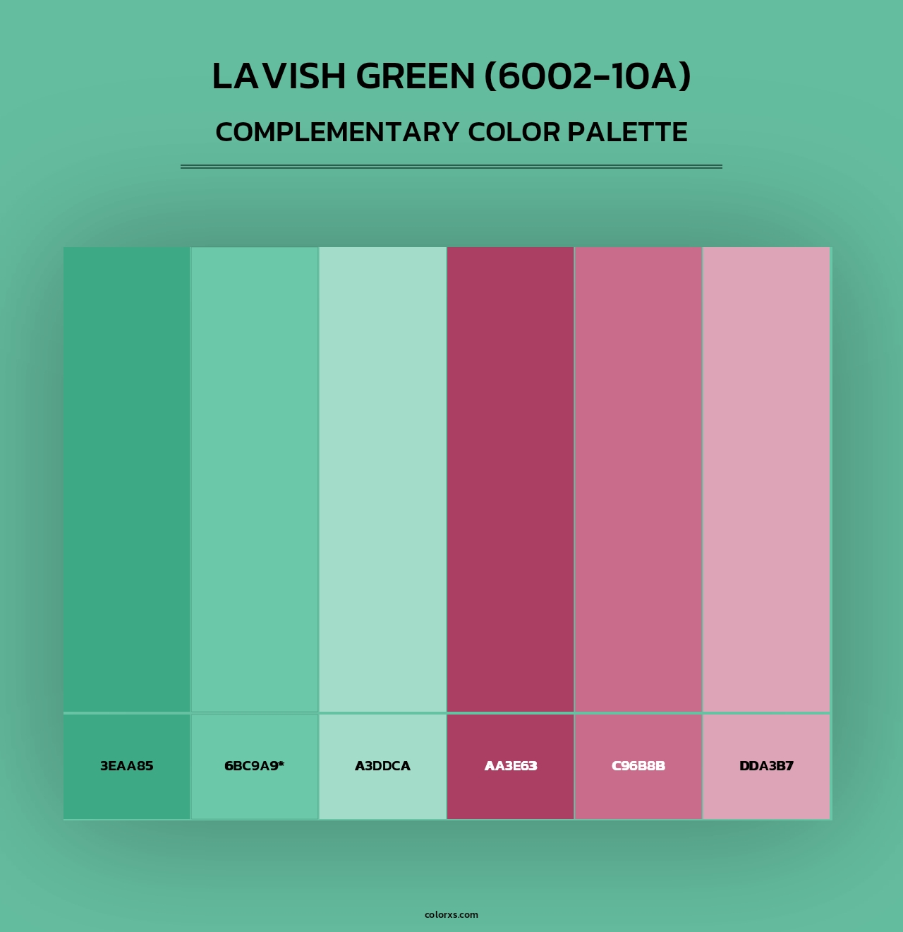 Lavish Green (6002-10A) - Complementary Color Palette