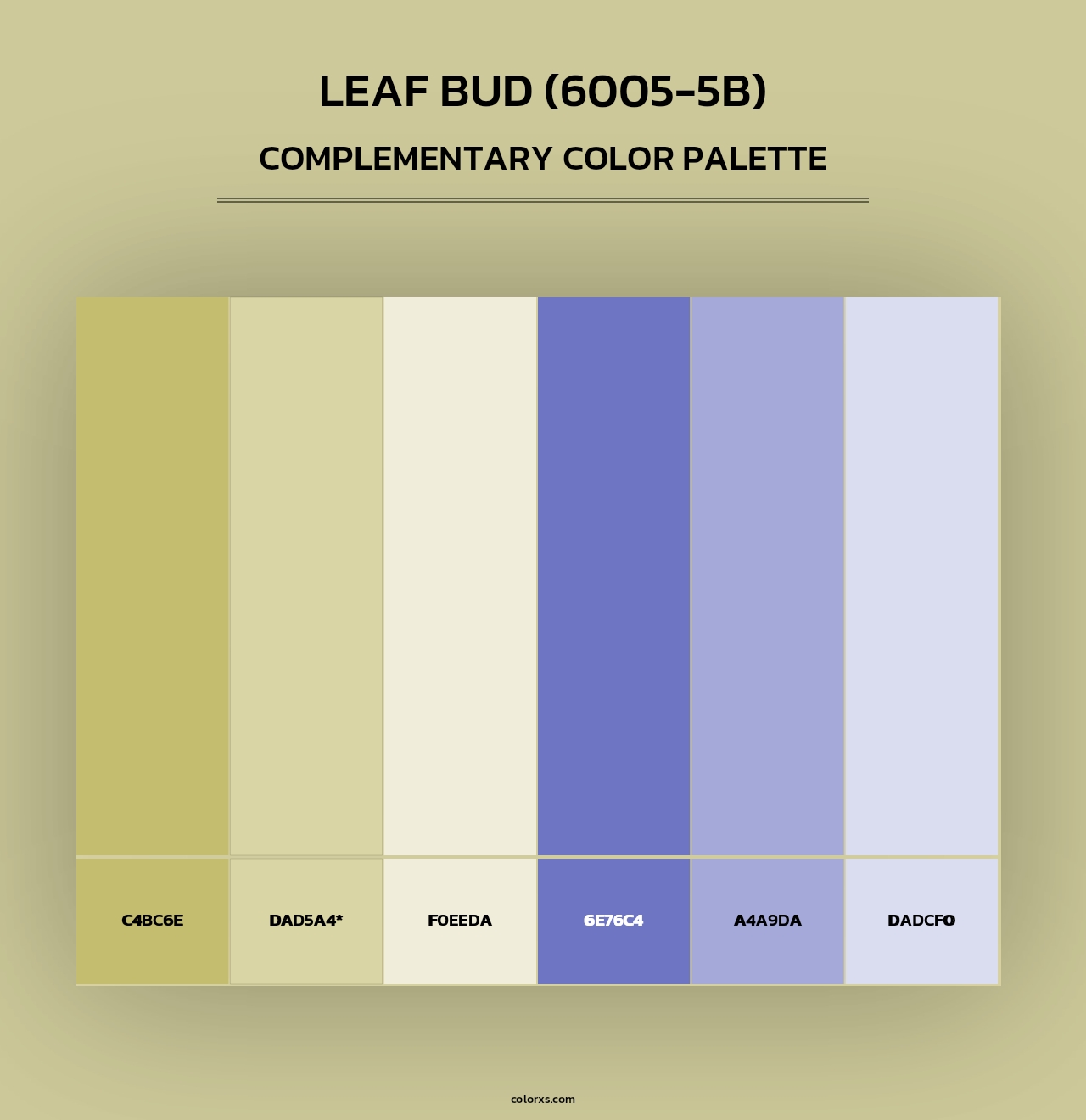 Leaf Bud (6005-5B) - Complementary Color Palette