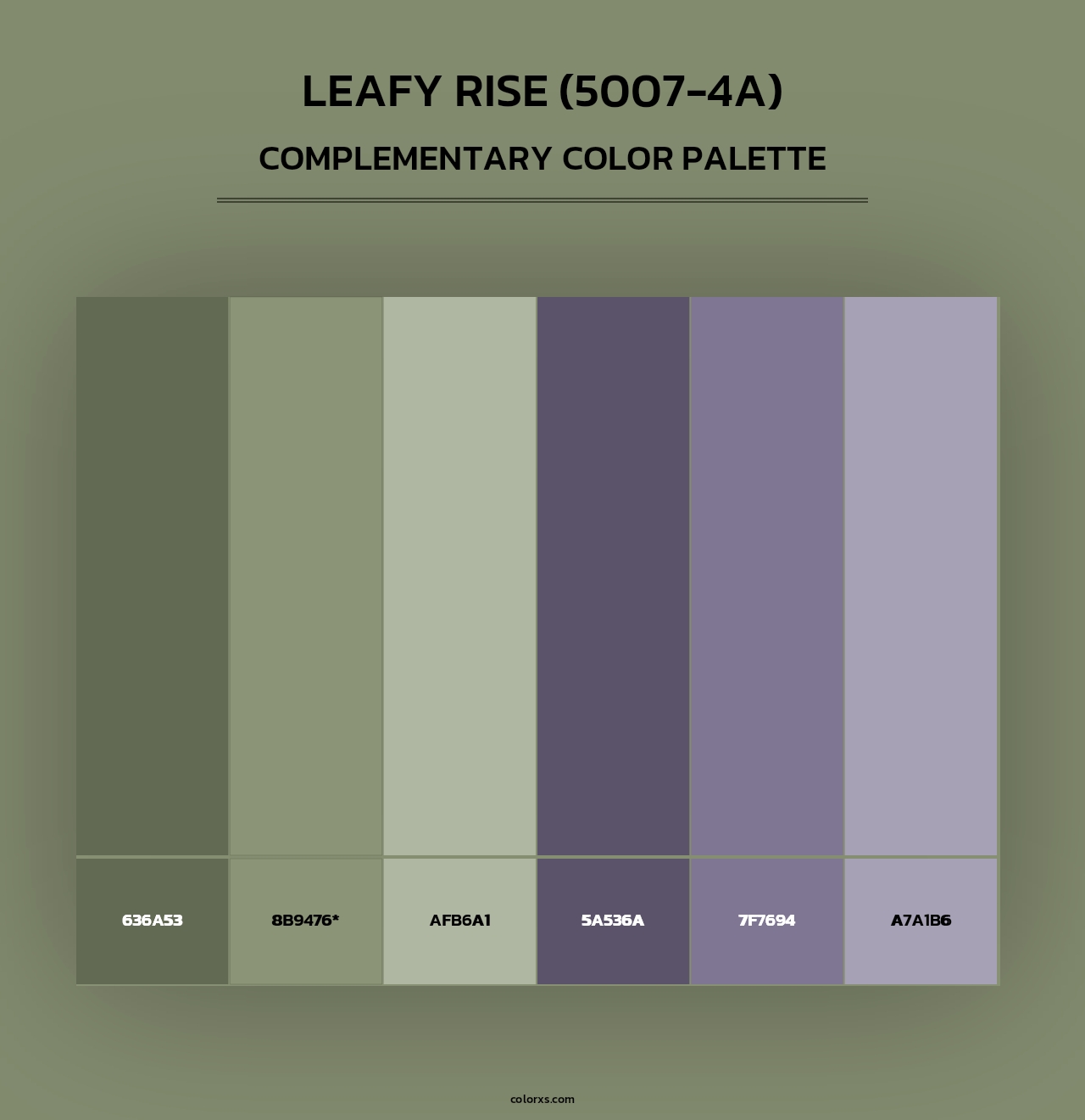 Leafy Rise (5007-4A) - Complementary Color Palette