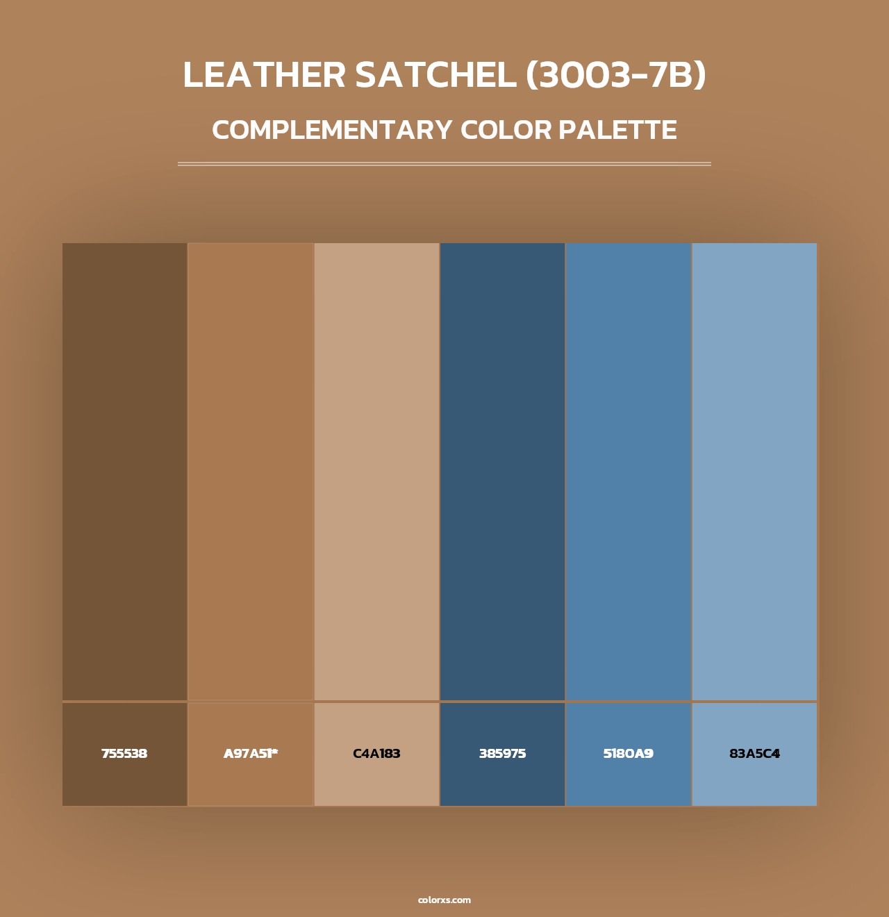 Leather Satchel (3003-7B) - Complementary Color Palette