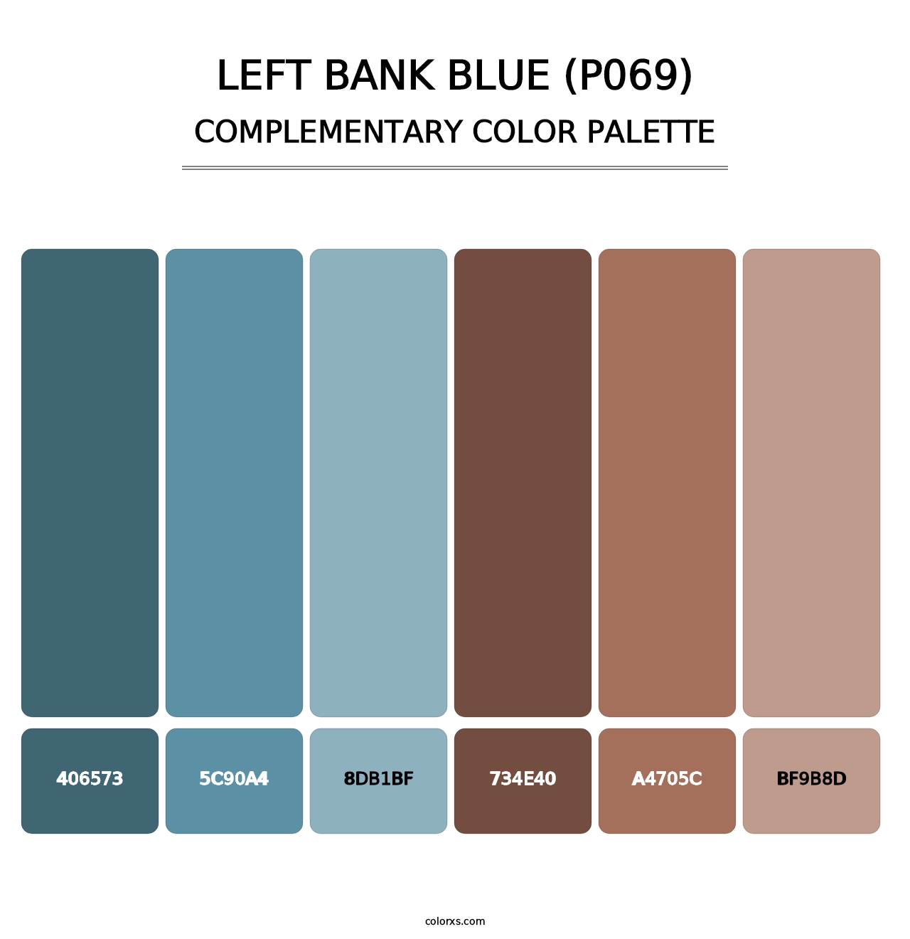 Left Bank Blue (P069) - Complementary Color Palette