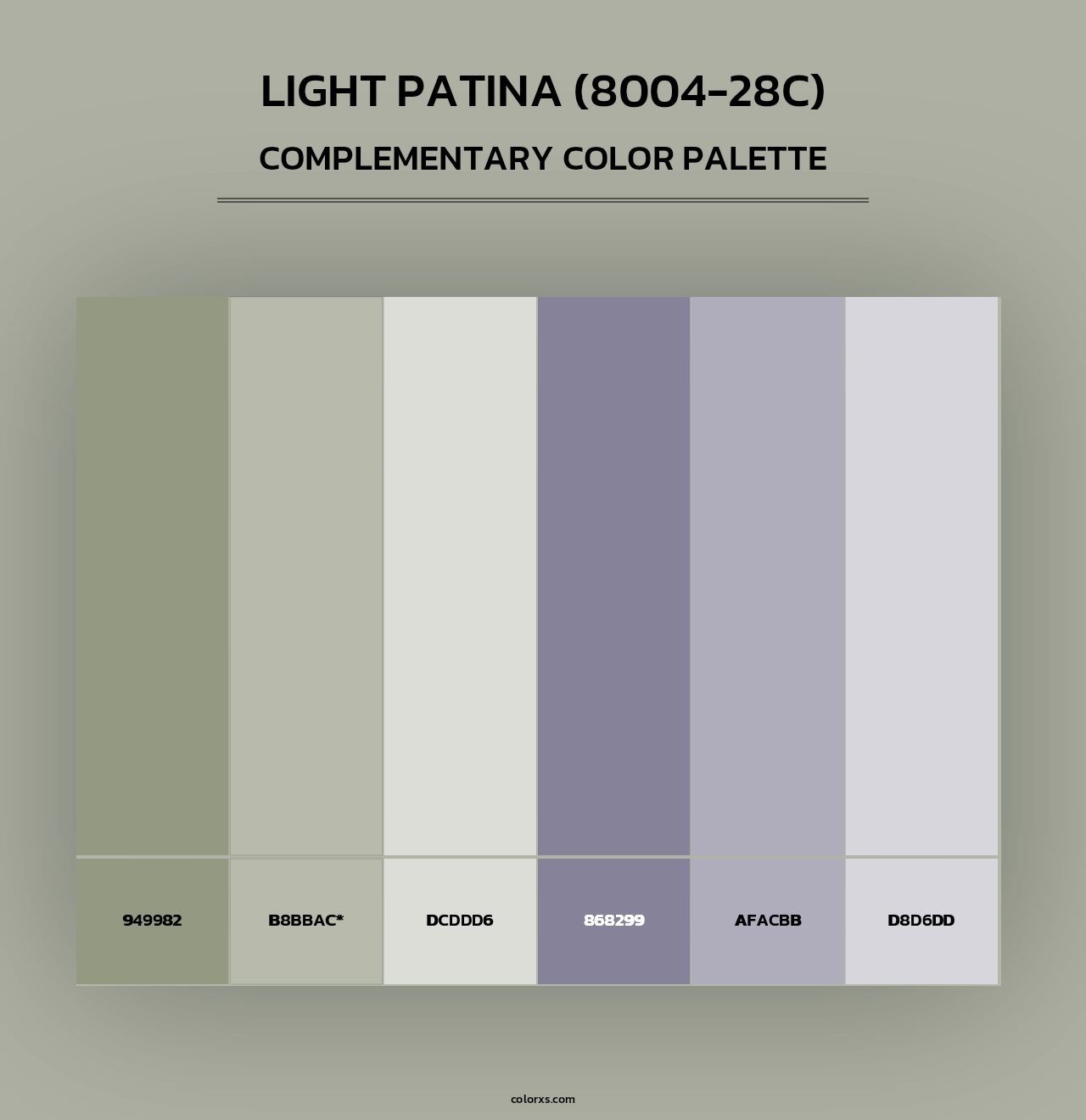 Light Patina (8004-28C) - Complementary Color Palette