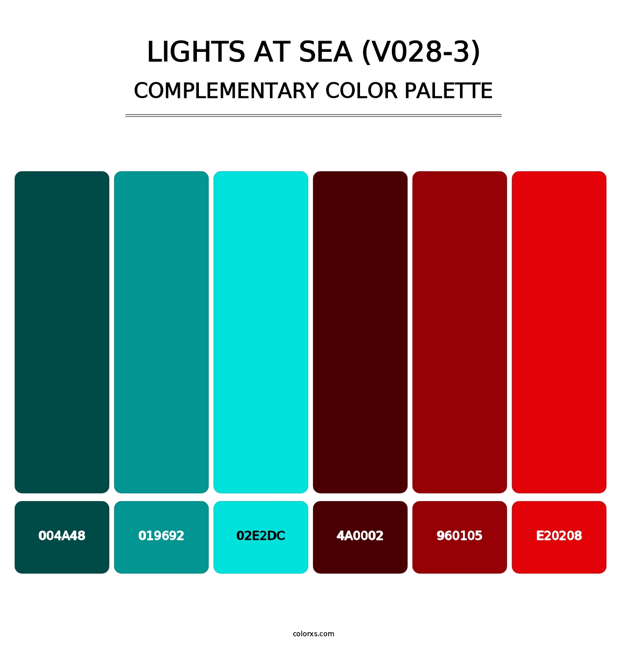 Lights at Sea (V028-3) - Complementary Color Palette