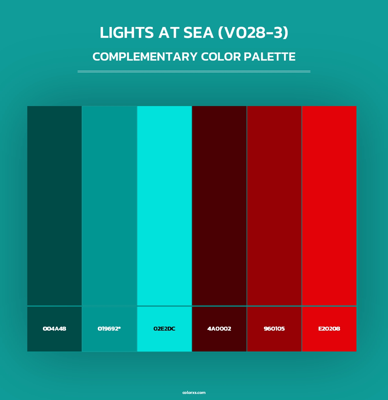 Lights at Sea (V028-3) - Complementary Color Palette
