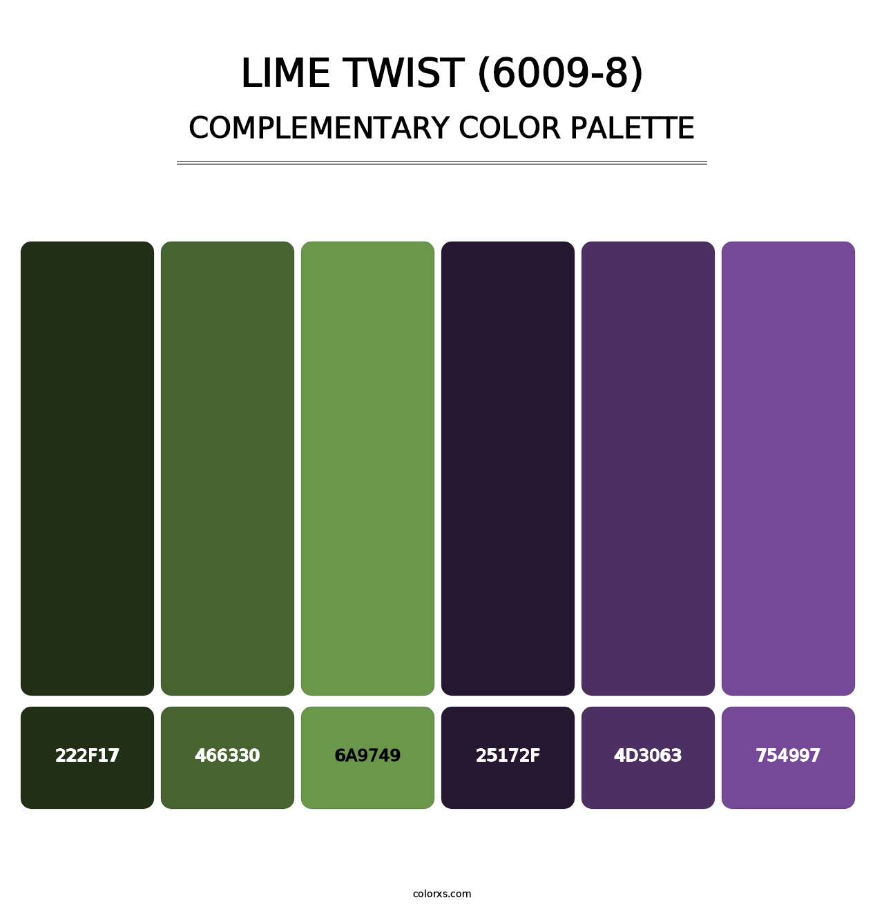 Lime Twist (6009-8) - Complementary Color Palette