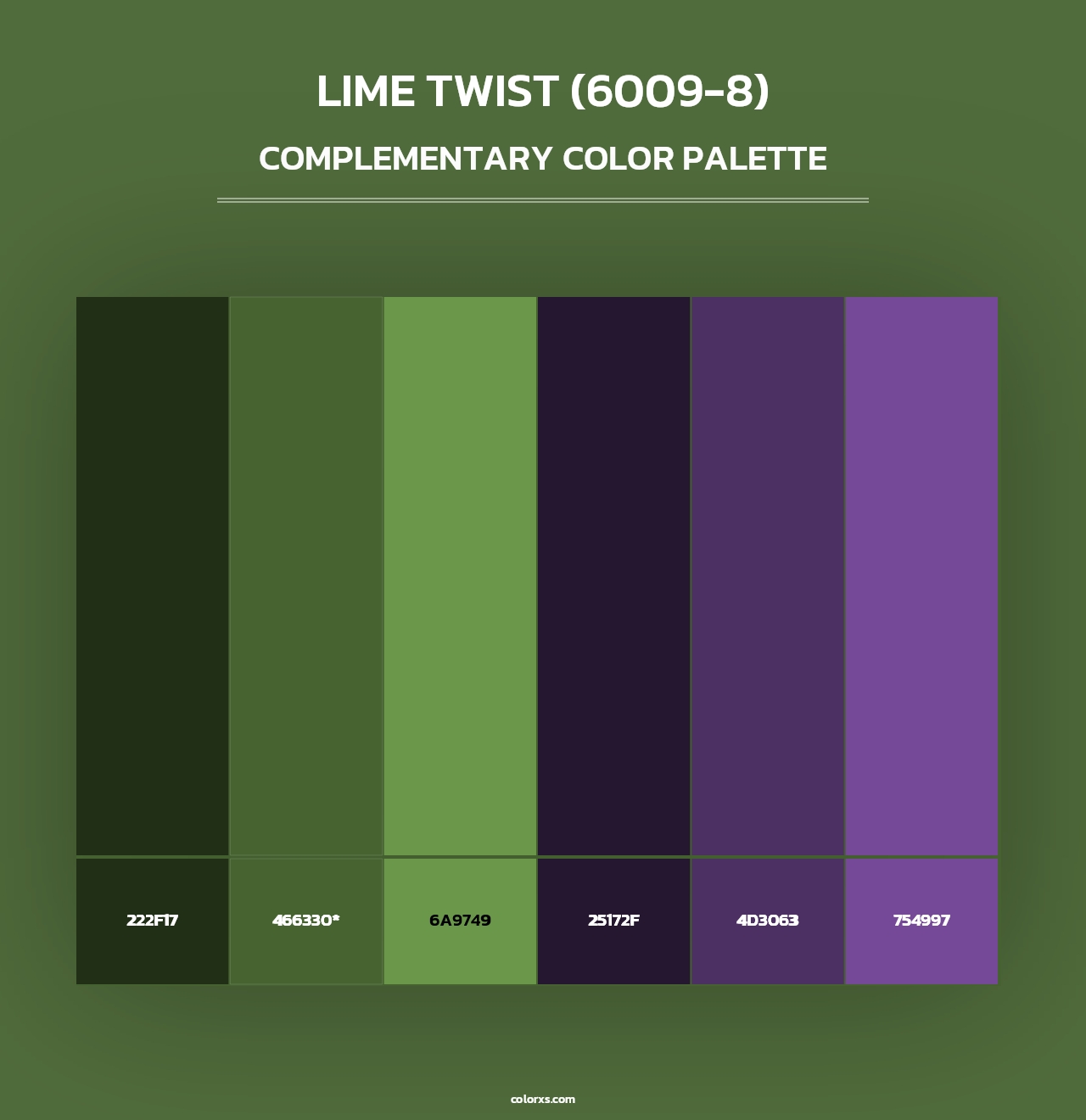 Lime Twist (6009-8) - Complementary Color Palette