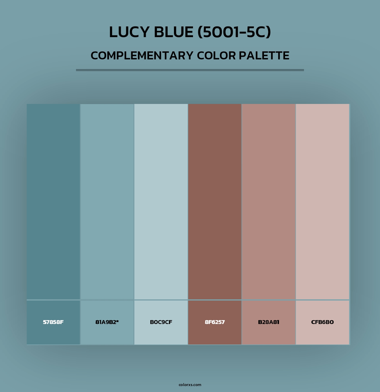 Lucy Blue (5001-5C) - Complementary Color Palette
