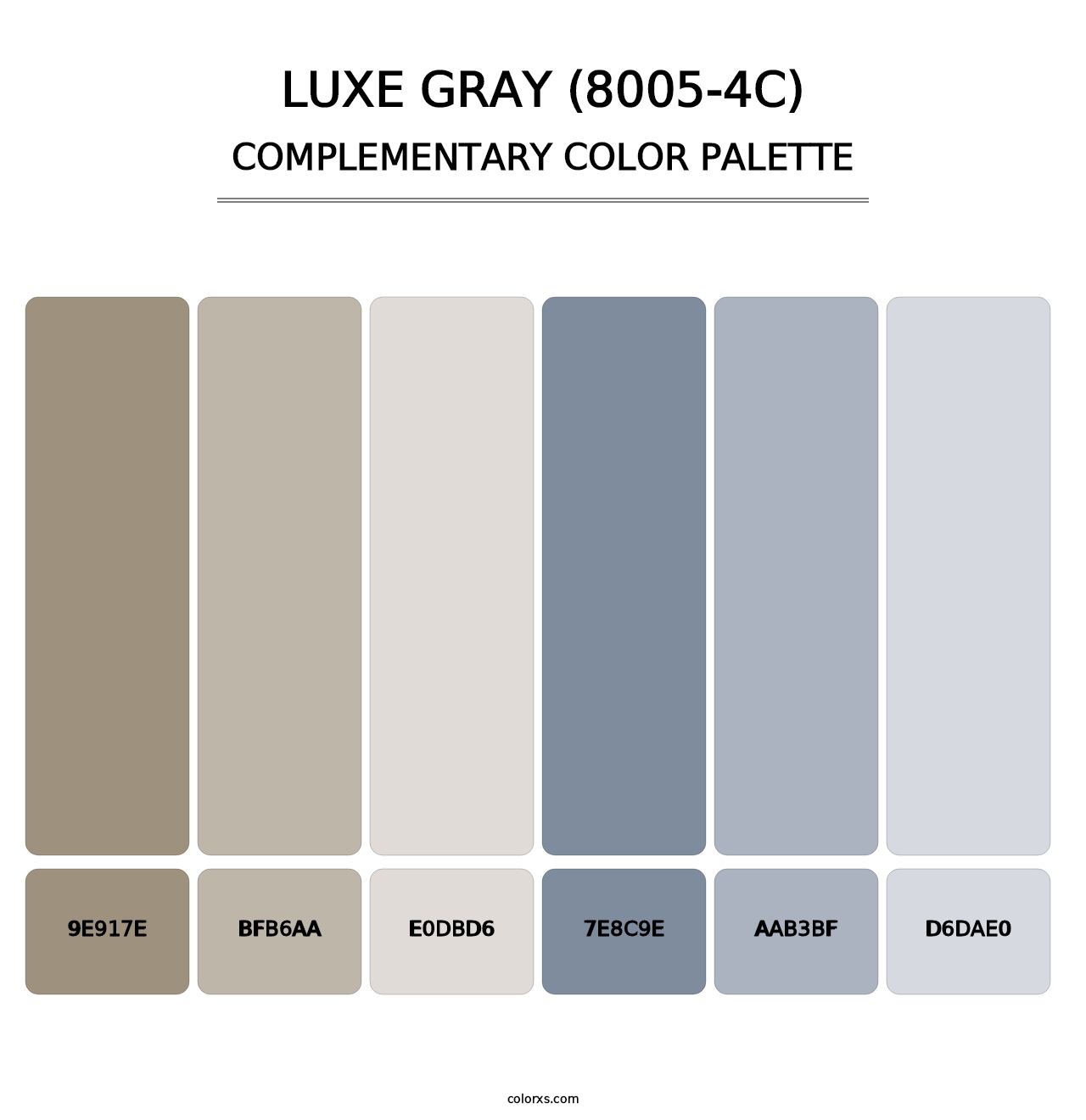 Luxe Gray (8005-4C) - Complementary Color Palette