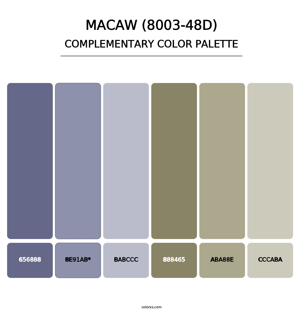 Macaw (8003-48D) - Complementary Color Palette