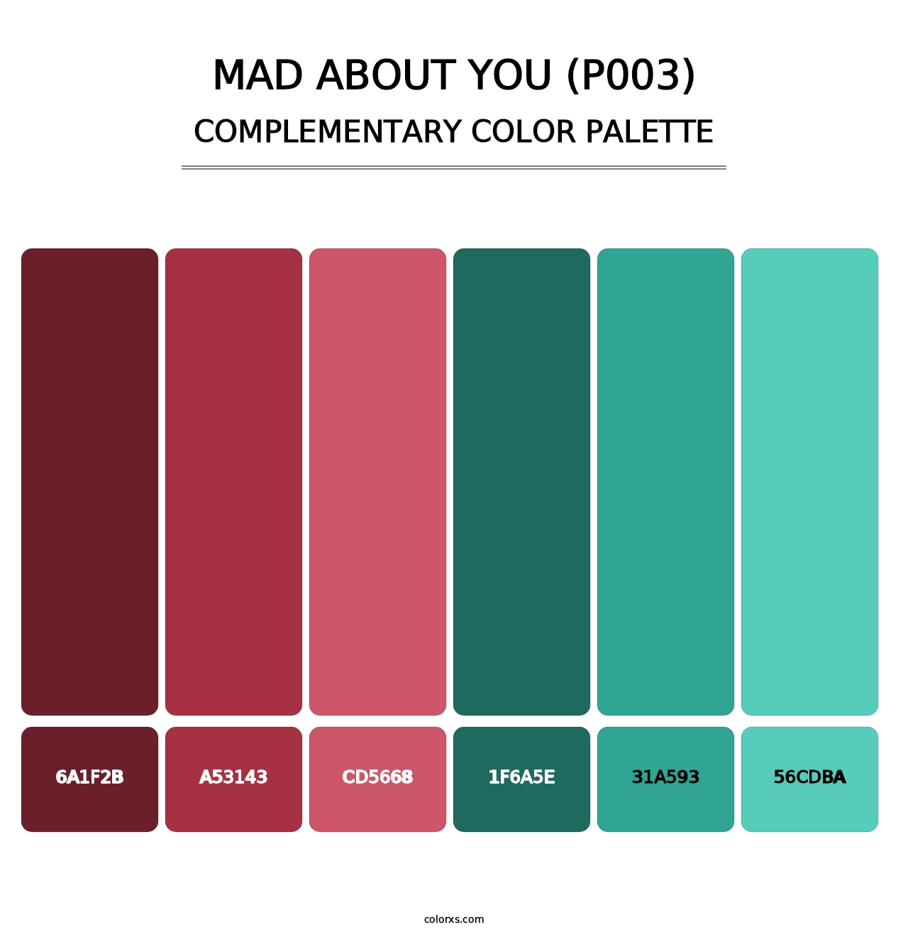 Mad About You (P003) - Complementary Color Palette