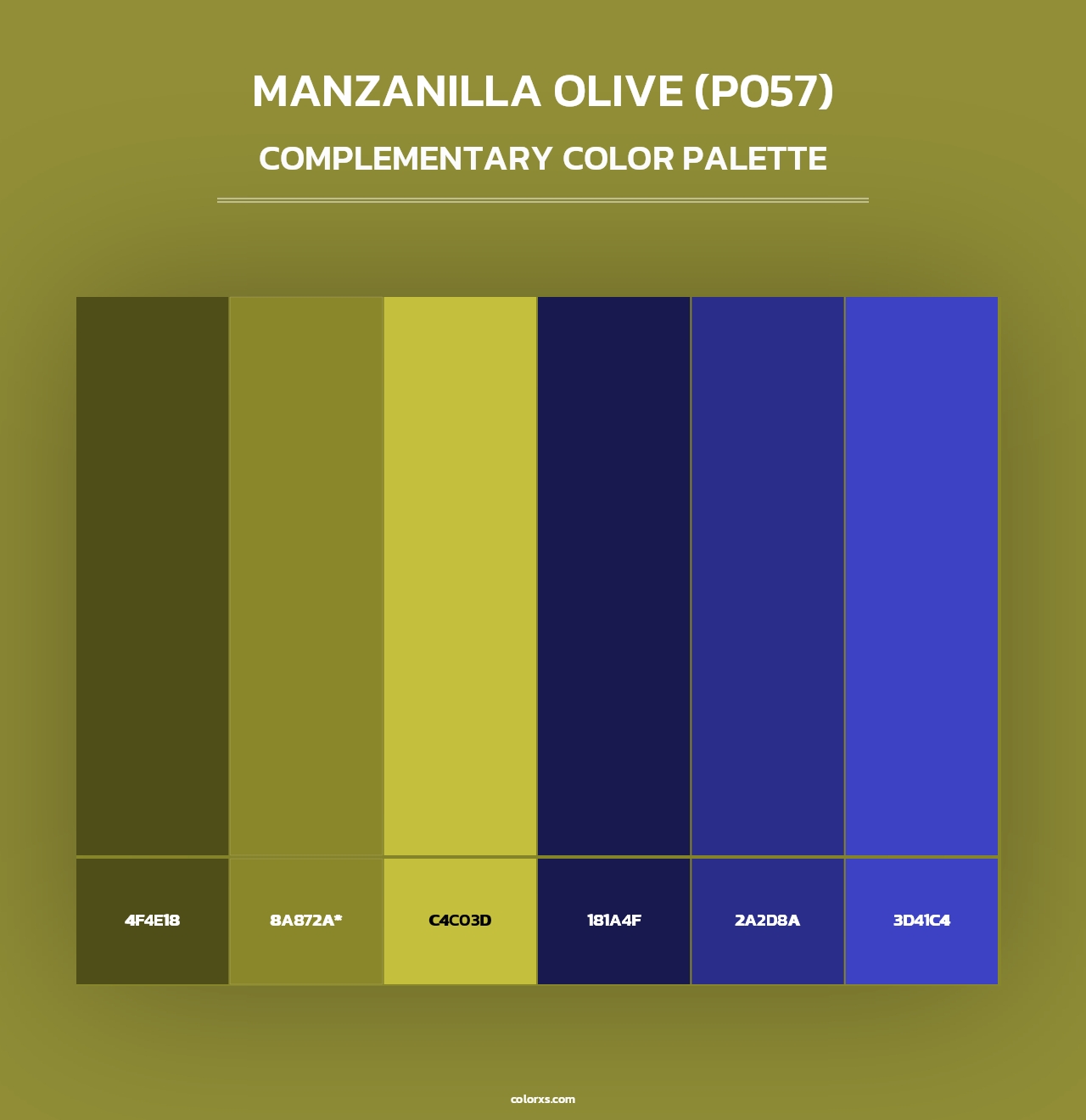 Manzanilla Olive (P057) - Complementary Color Palette