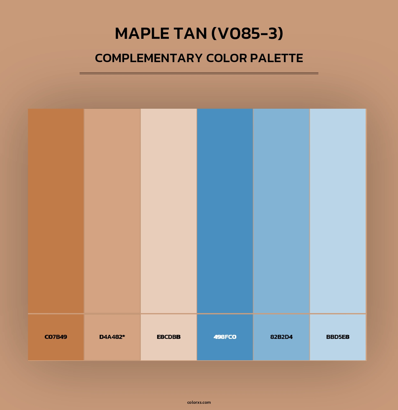 Maple Tan (V085-3) - Complementary Color Palette