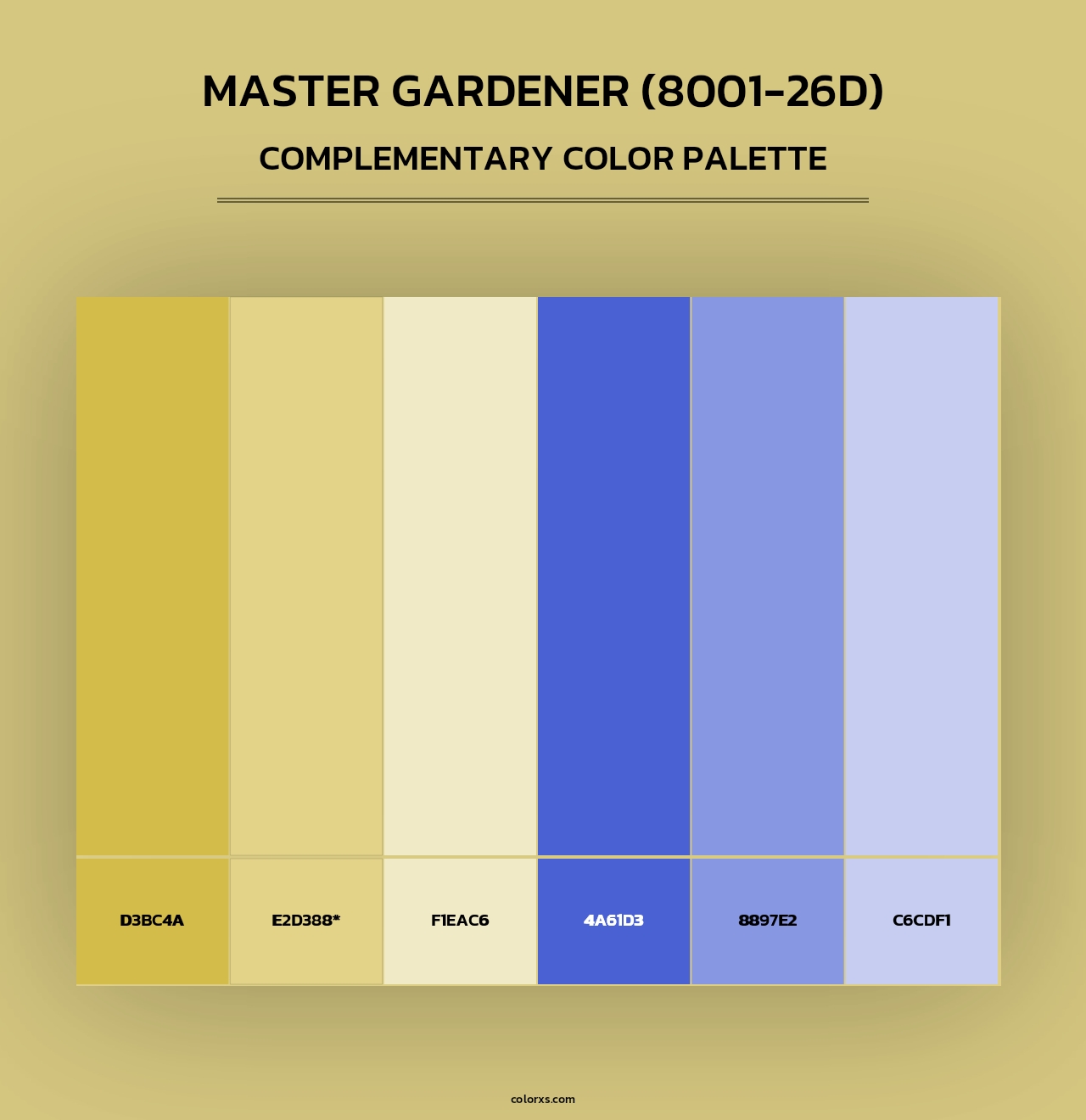 Master Gardener (8001-26D) - Complementary Color Palette