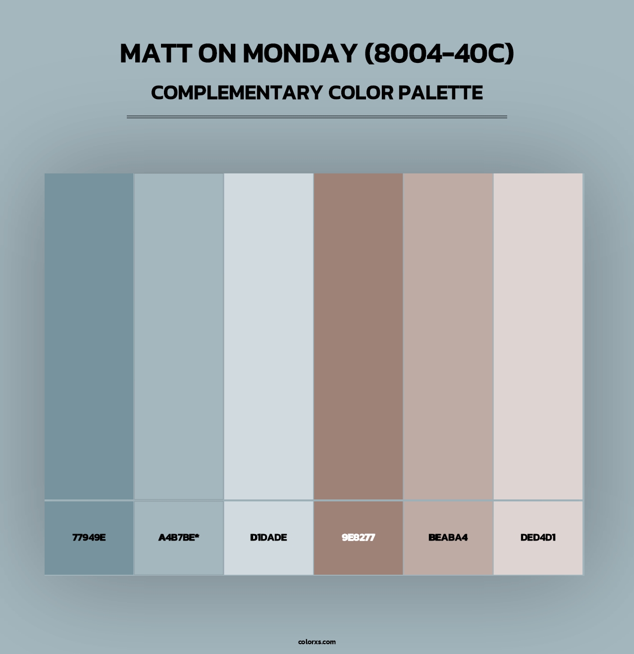 Matt on Monday (8004-40C) - Complementary Color Palette