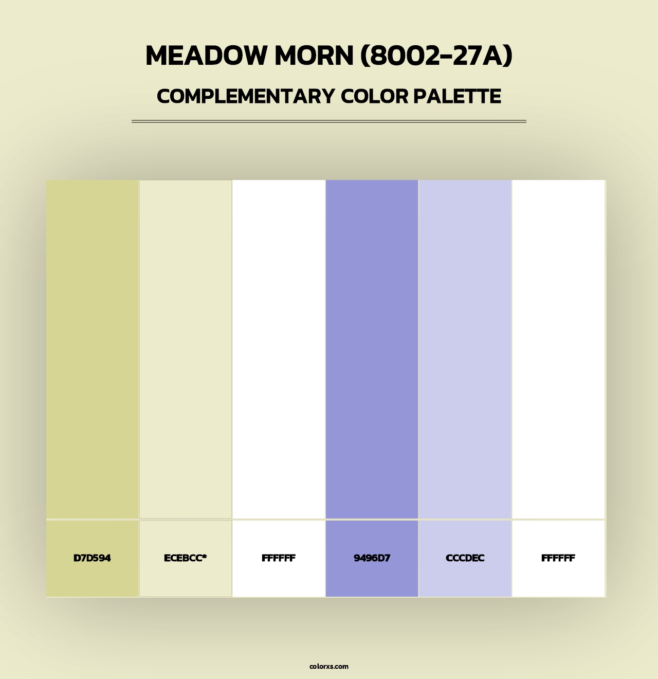 Meadow Morn (8002-27A) - Complementary Color Palette