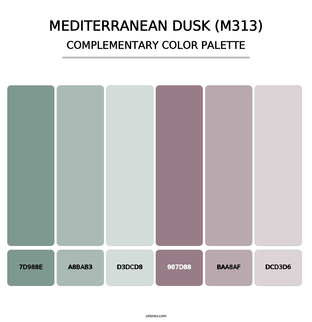 Mediterranean Dusk (M313) - Complementary Color Palette