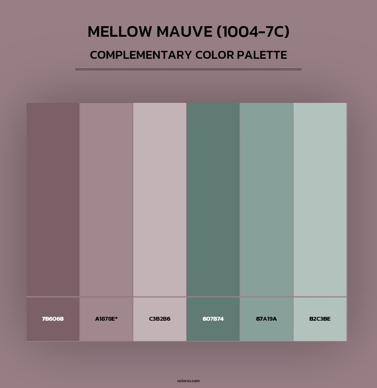Mellow Mauve (1004-7C) - Complementary Color Palette