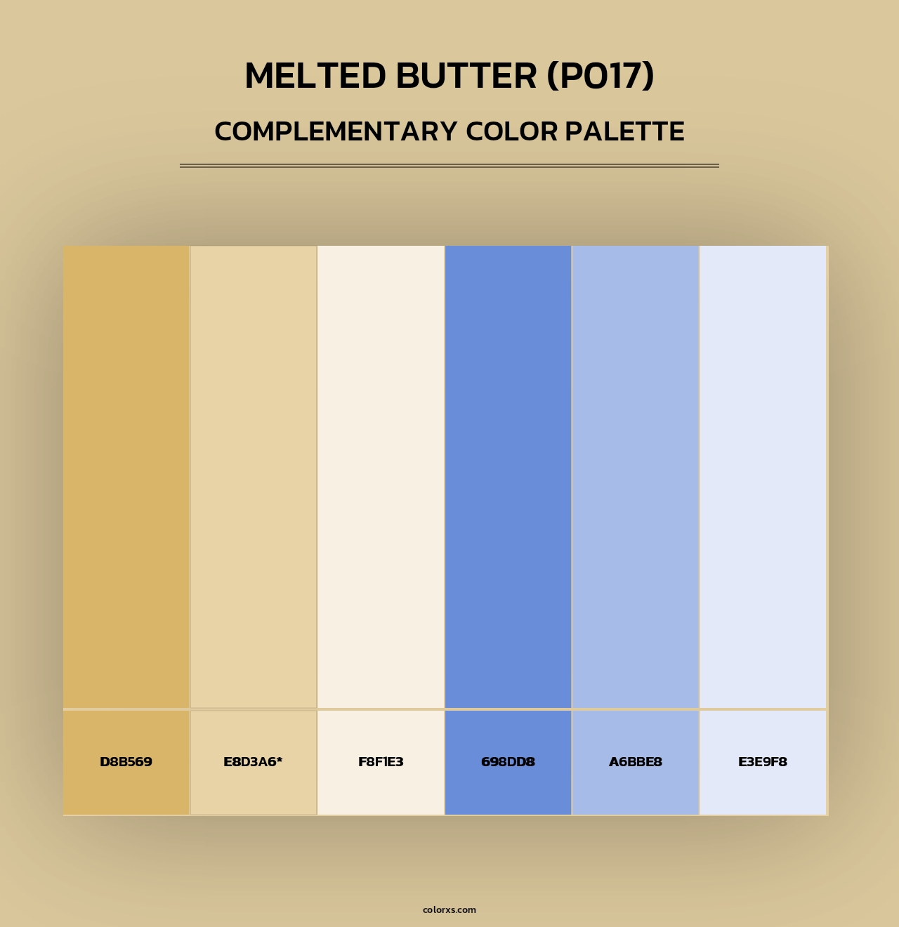 Melted Butter (P017) - Complementary Color Palette