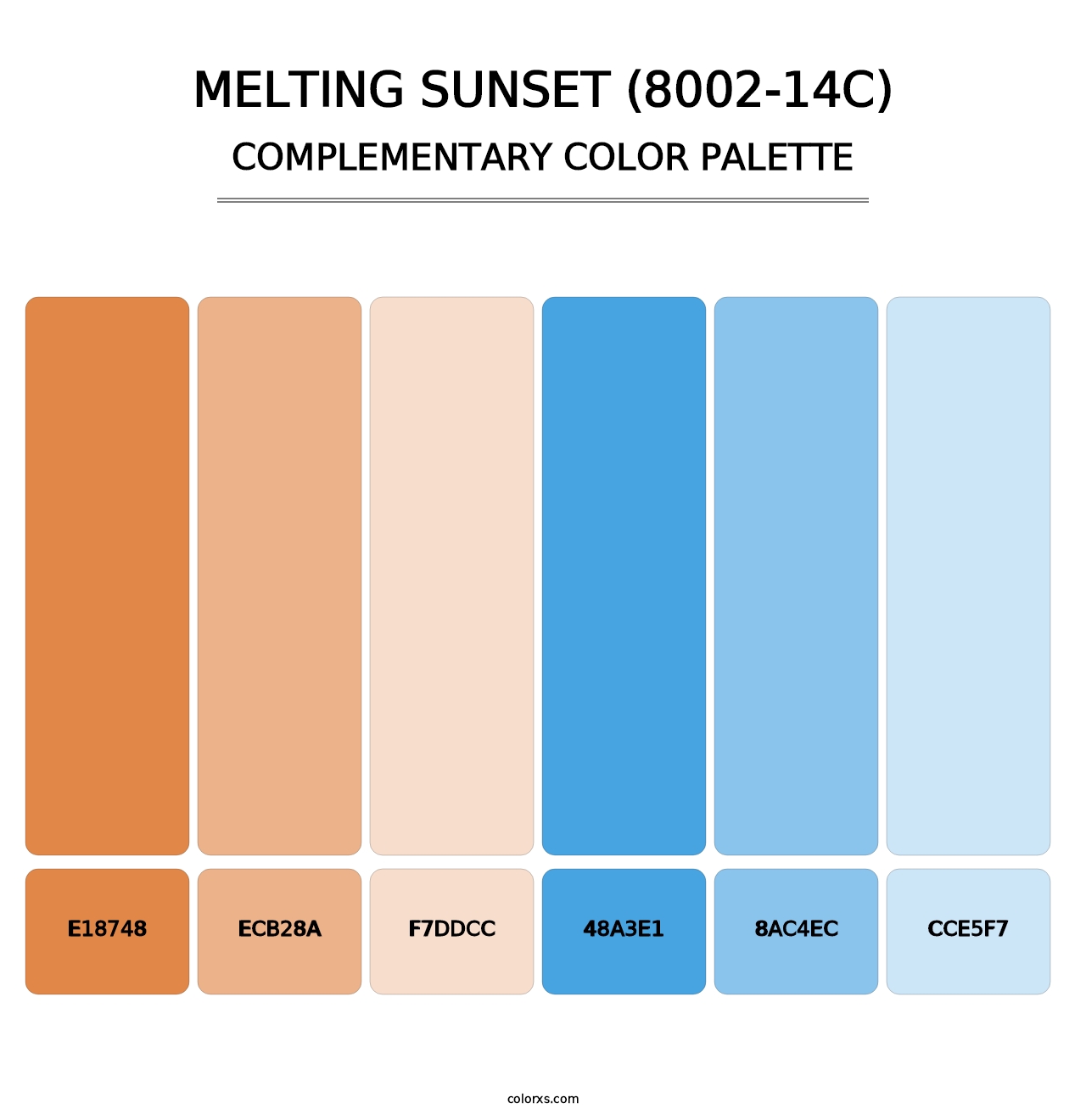 Melting Sunset (8002-14C) - Complementary Color Palette