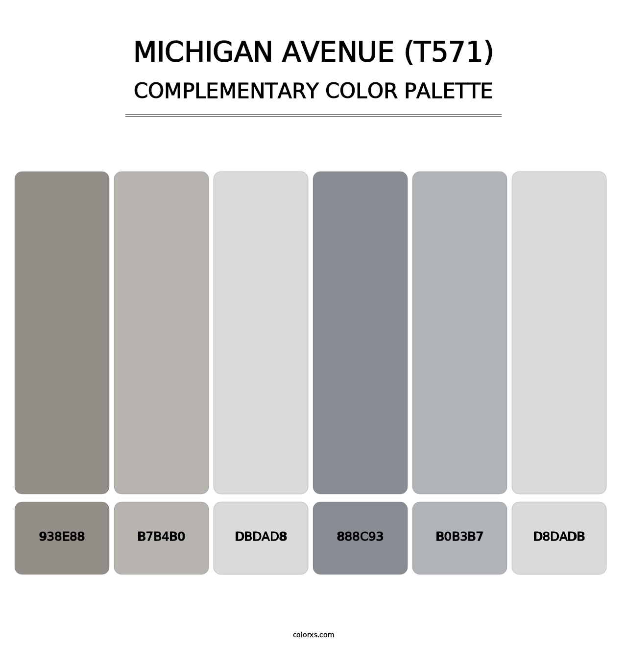 Michigan Avenue (T571) - Complementary Color Palette