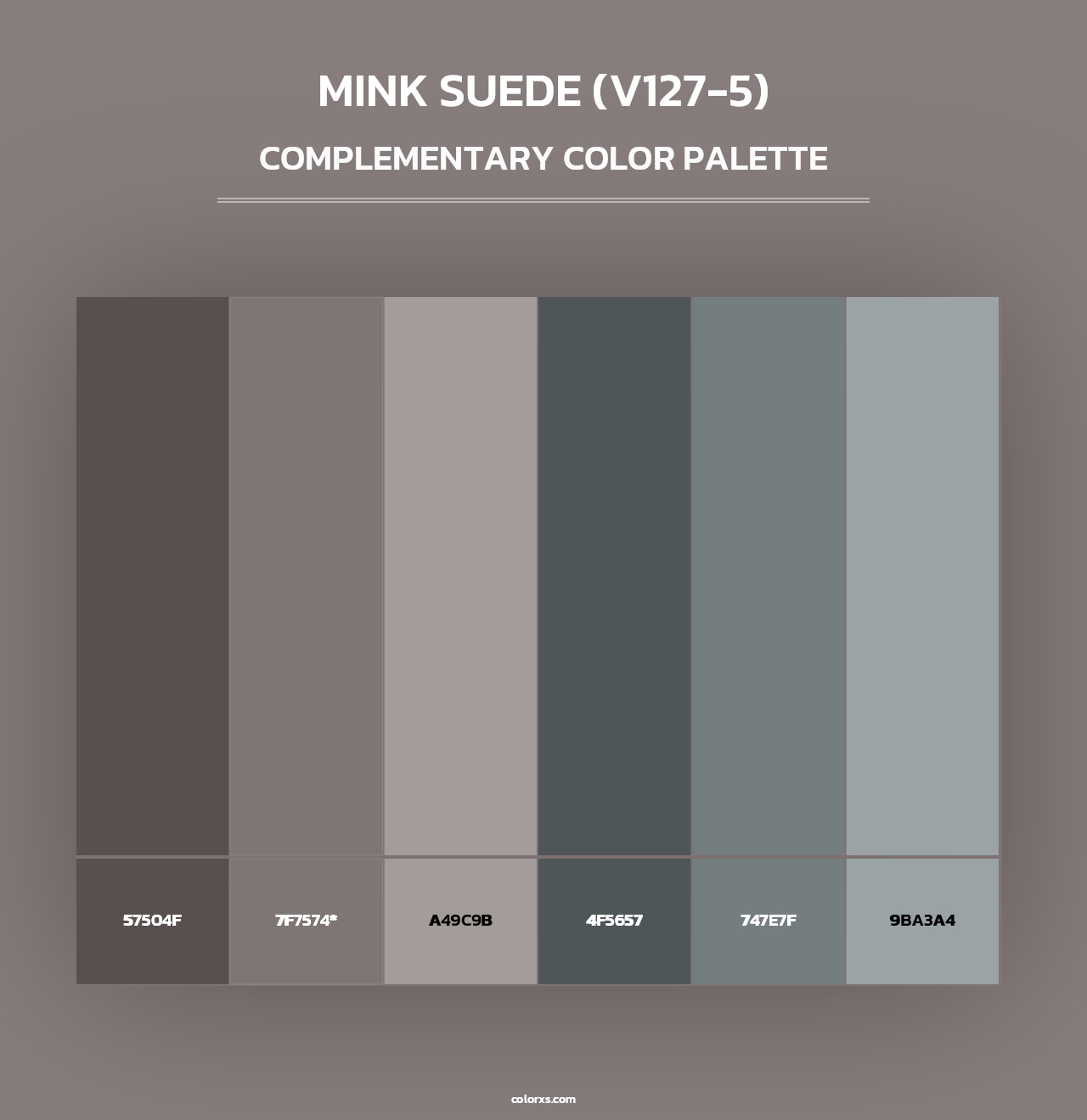 Mink Suede (V127-5) - Complementary Color Palette