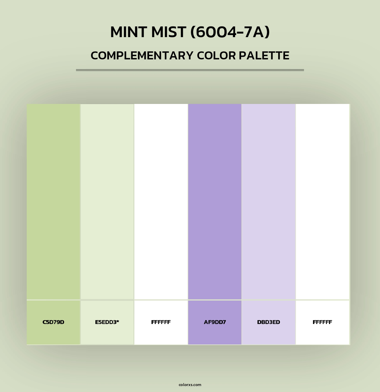 Mint Mist (6004-7A) - Complementary Color Palette
