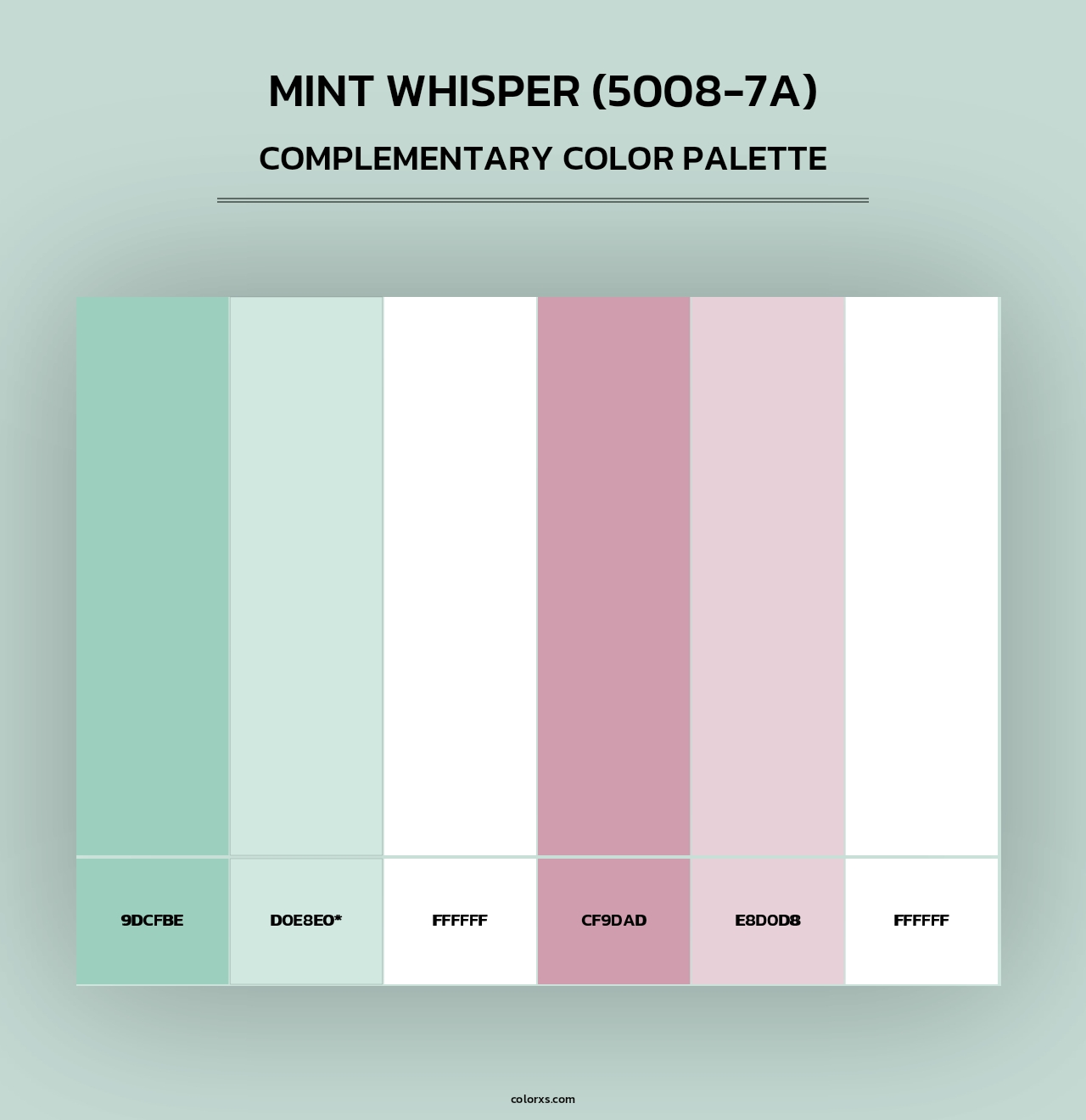 Mint Whisper (5008-7A) - Complementary Color Palette