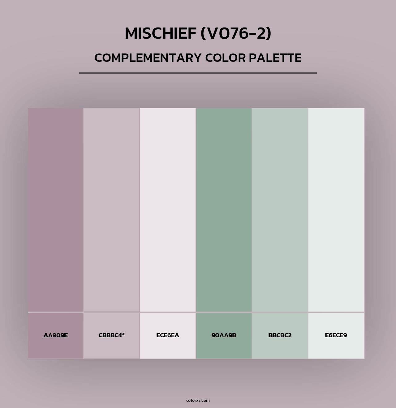 Mischief (V076-2) - Complementary Color Palette