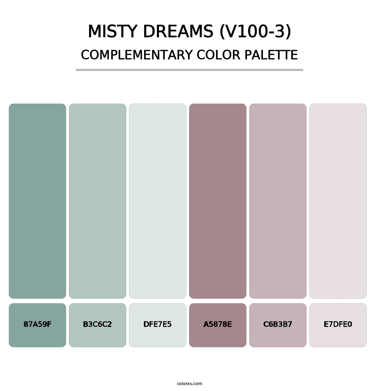 Misty Dreams (V100-3) - Complementary Color Palette