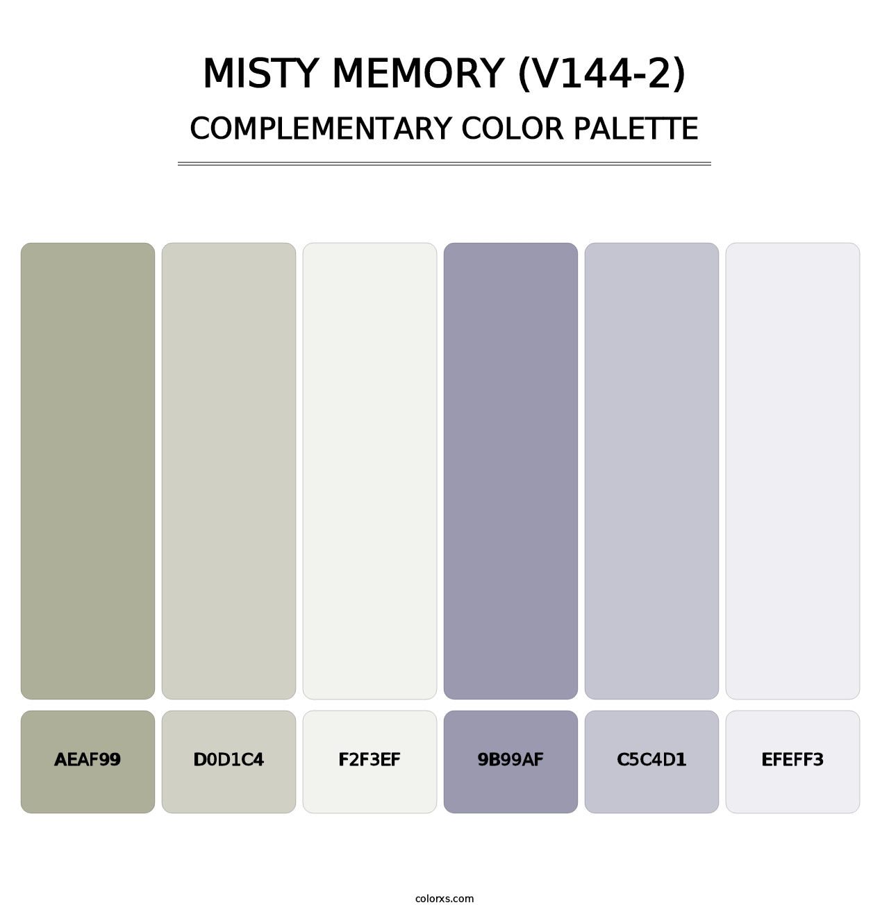 Misty Memory (V144-2) - Complementary Color Palette