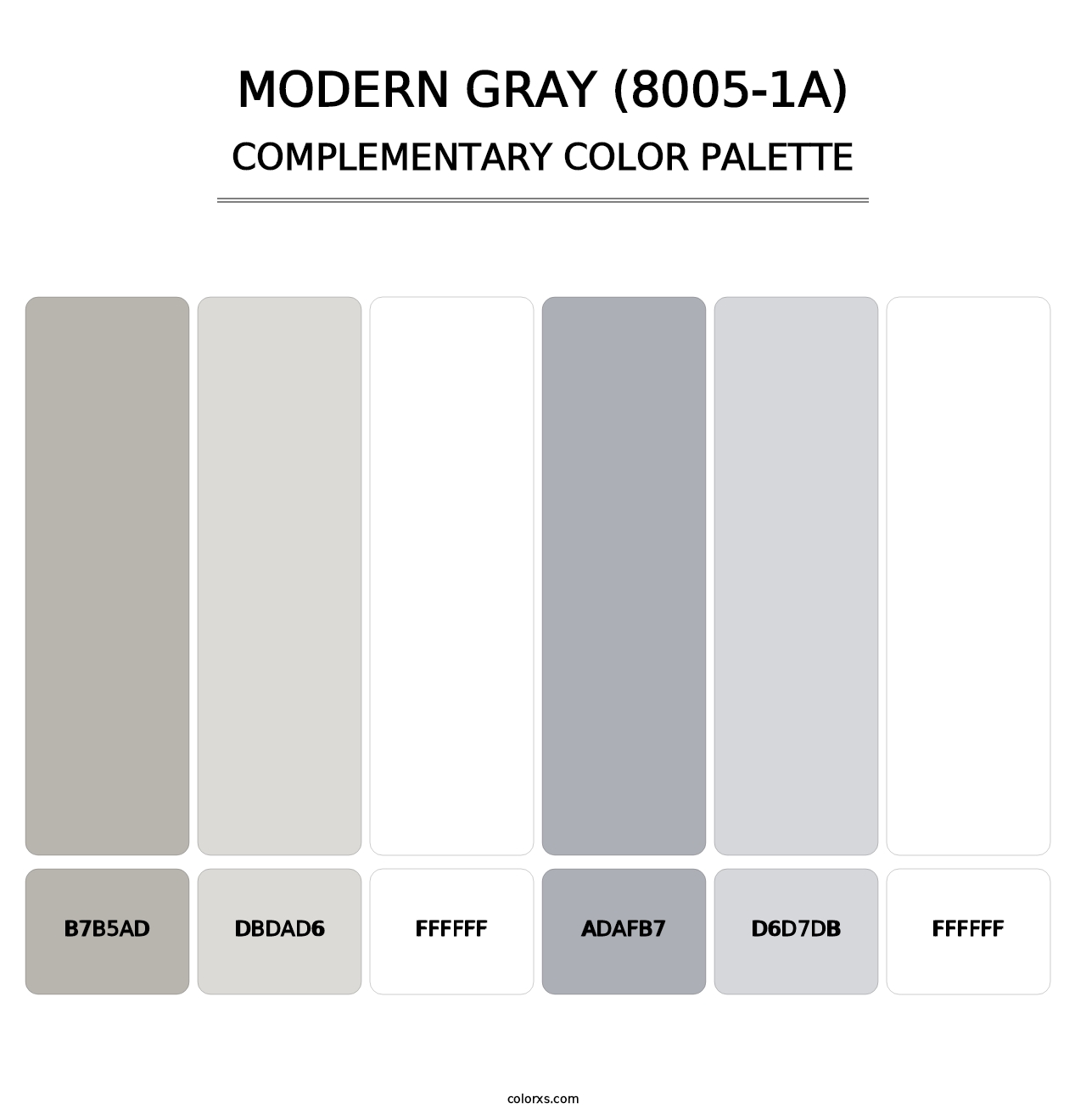 Modern Gray (8005-1A) - Complementary Color Palette