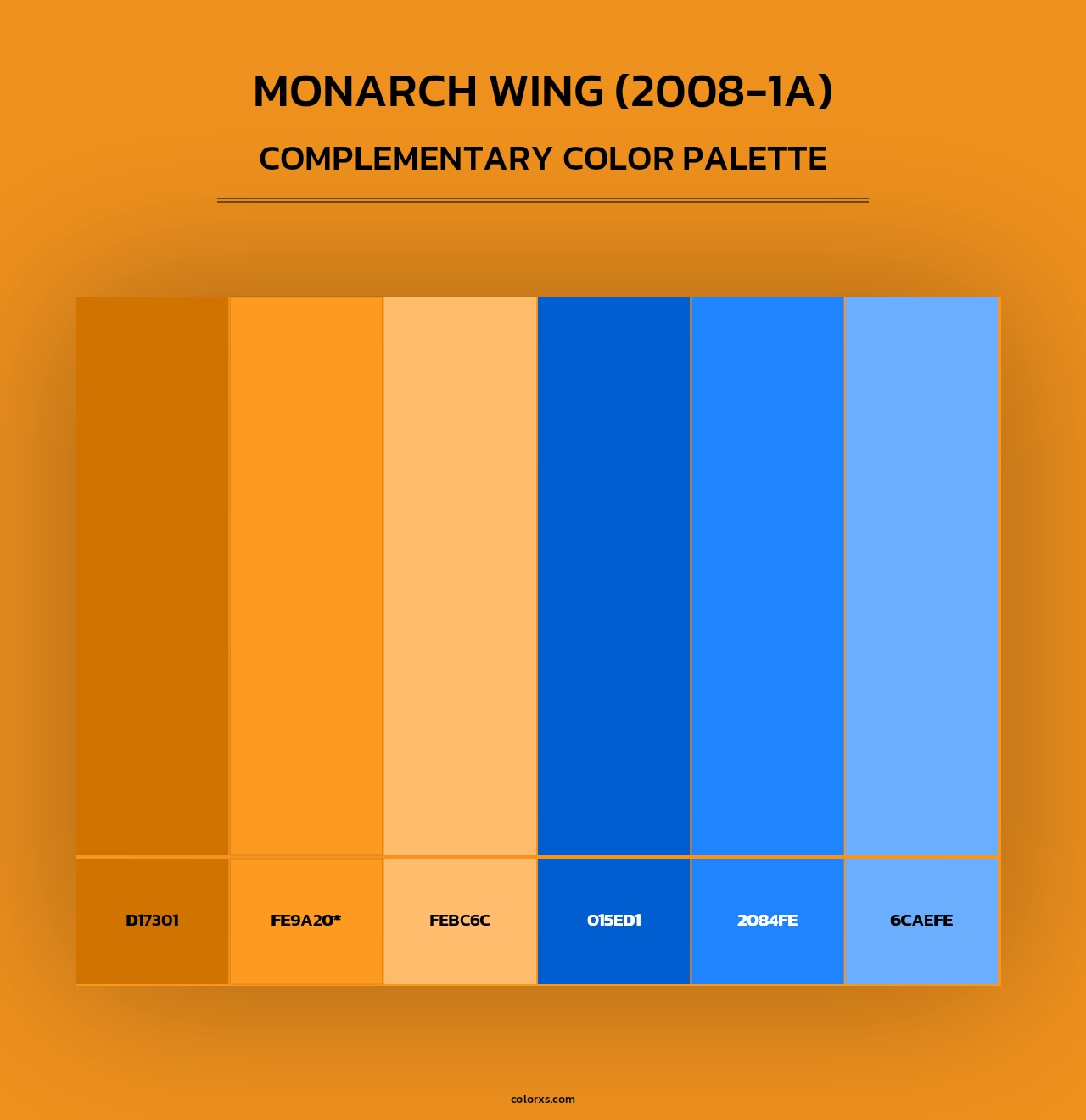 Monarch Wing (2008-1A) - Complementary Color Palette