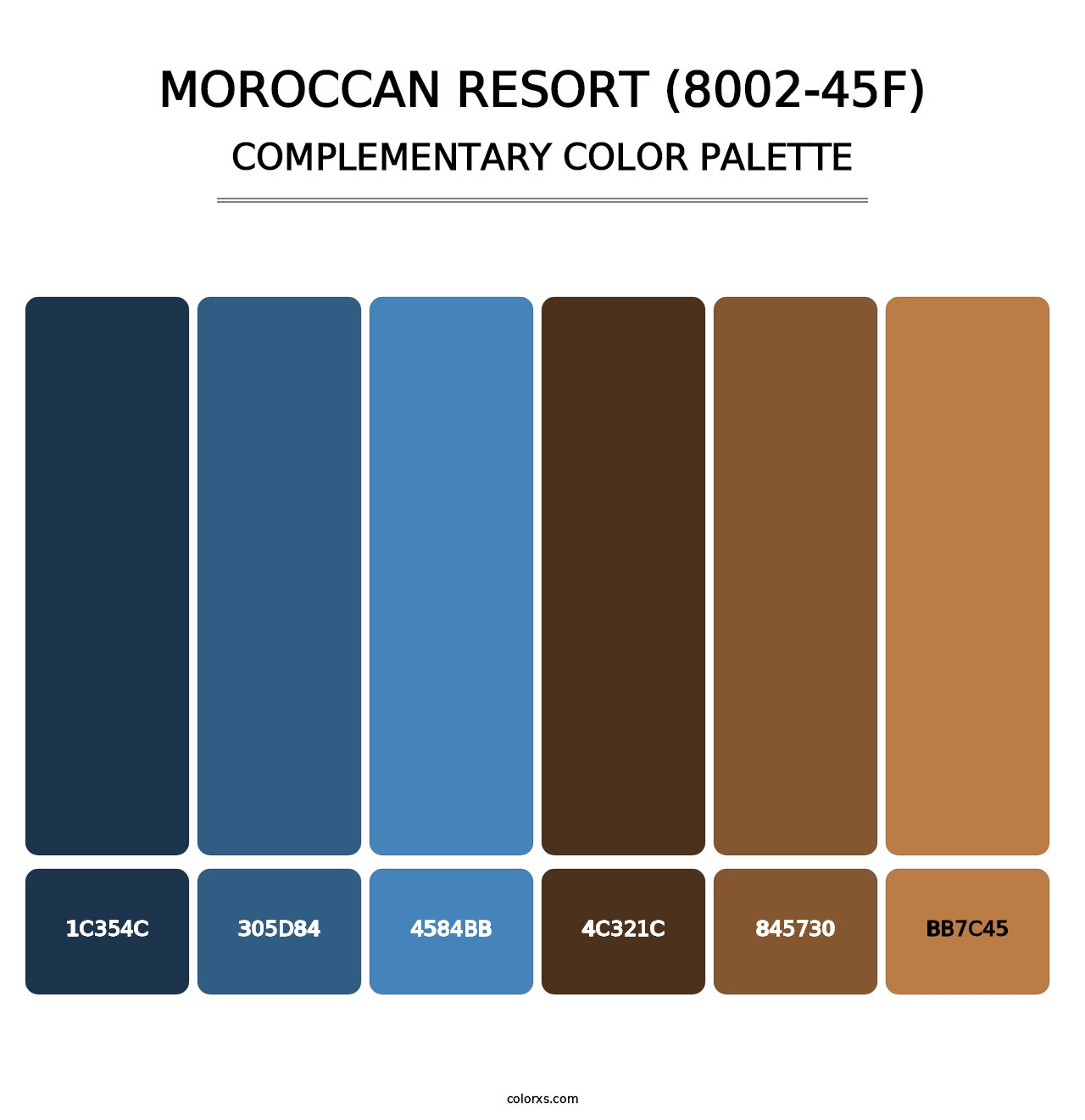 Moroccan Resort (8002-45F) - Complementary Color Palette