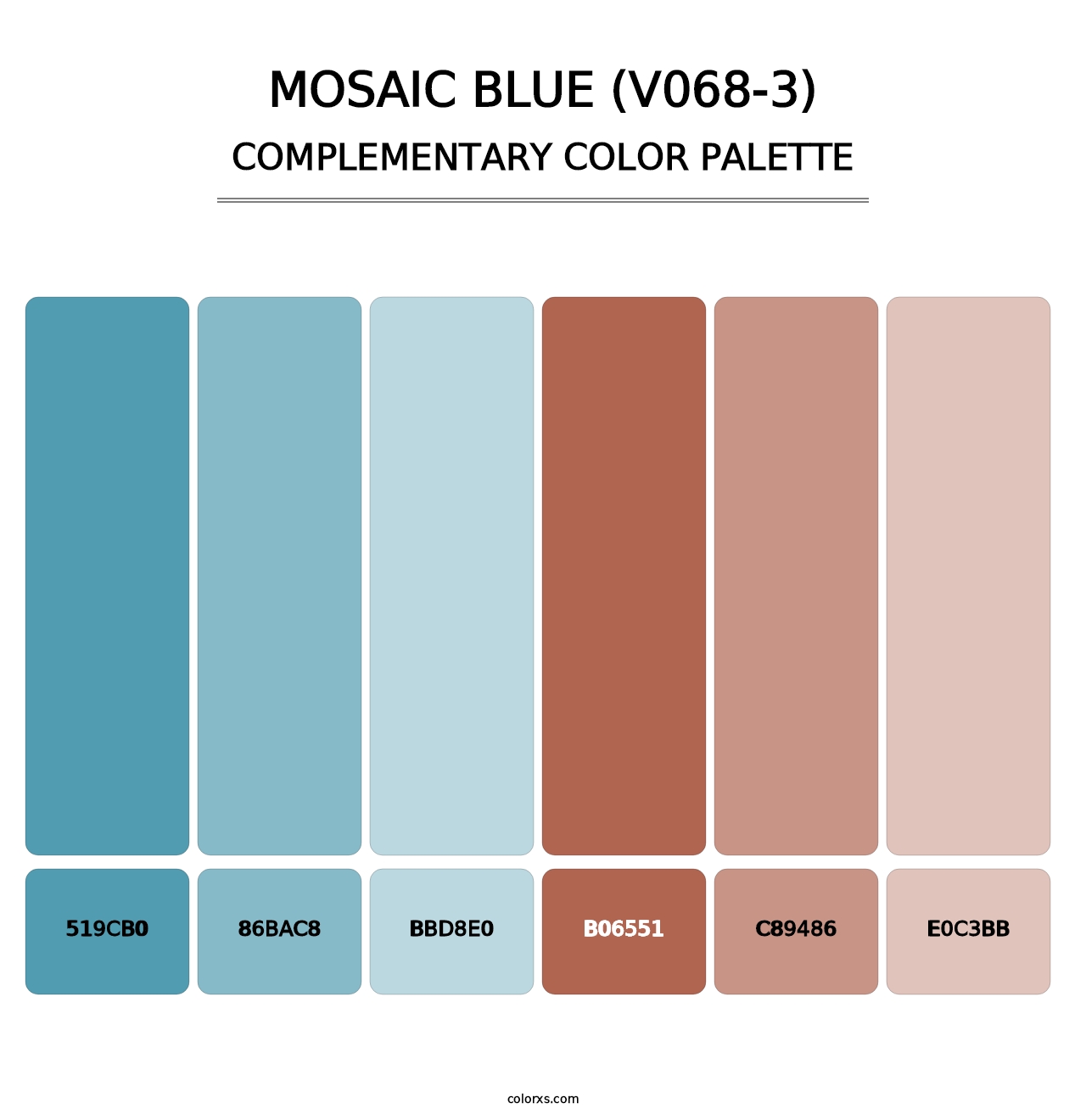 Mosaic Blue (V068-3) - Complementary Color Palette