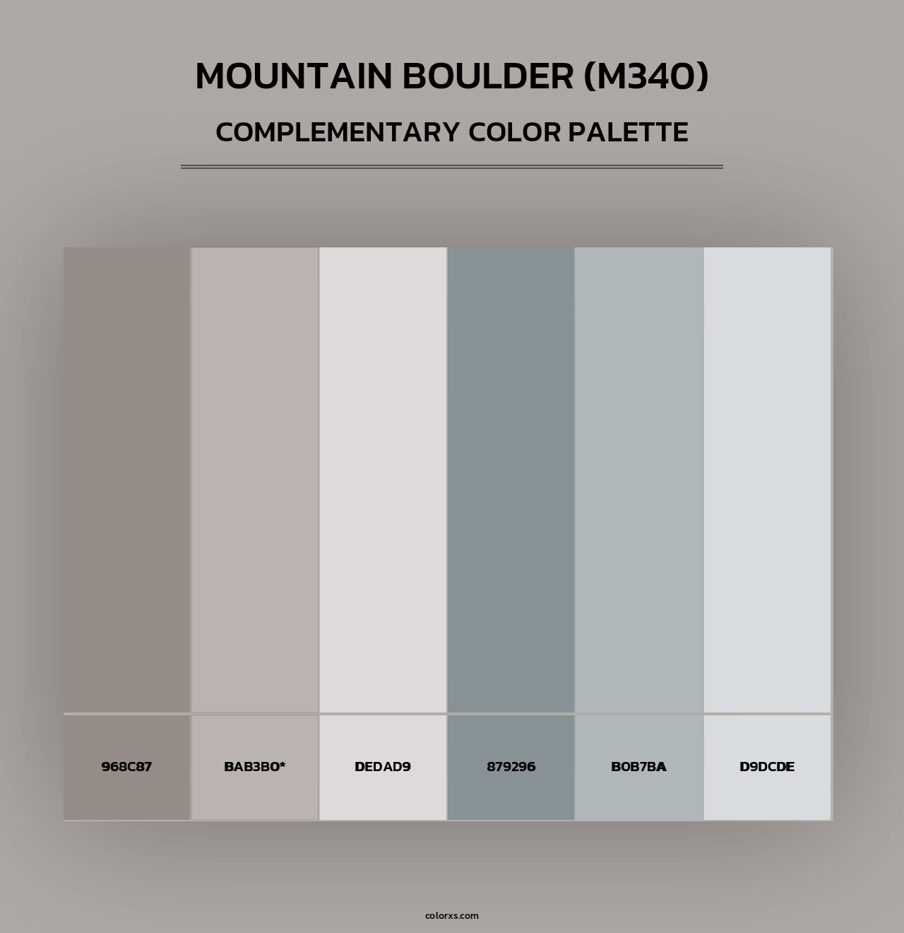 Mountain Boulder (M340) - Complementary Color Palette