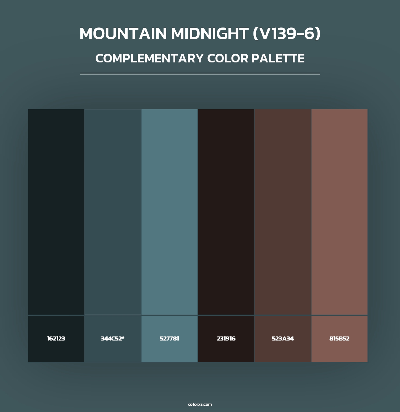 Mountain Midnight (V139-6) - Complementary Color Palette