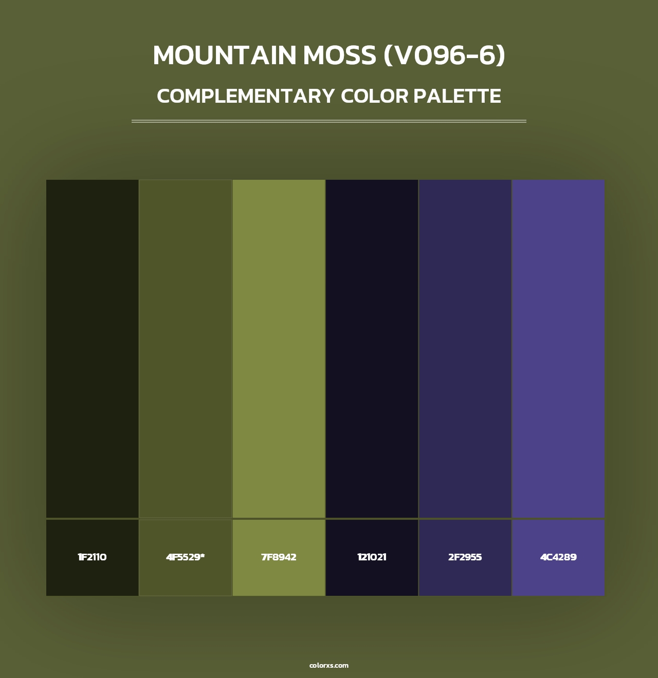 Mountain Moss (V096-6) - Complementary Color Palette