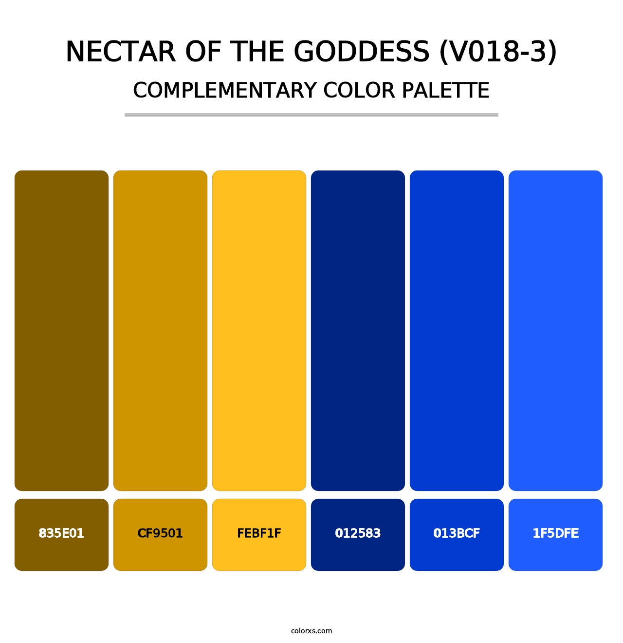 Nectar of the Goddess (V018-3) - Complementary Color Palette