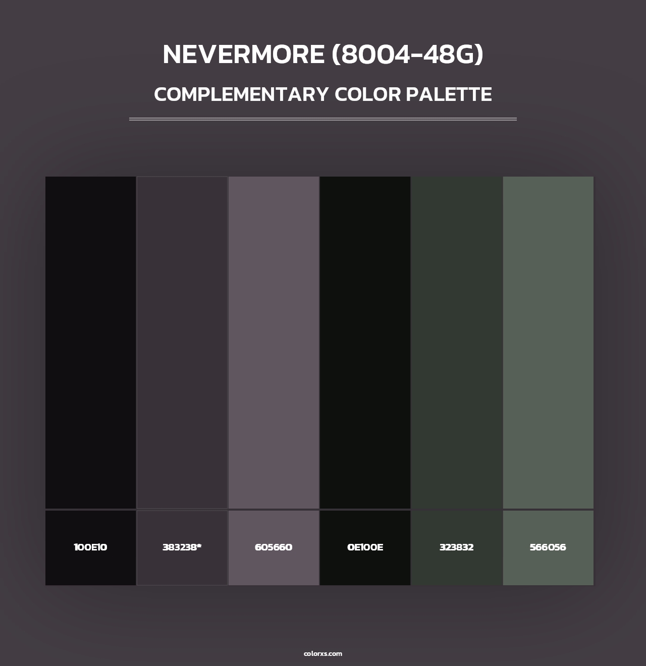 Nevermore (8004-48G) - Complementary Color Palette