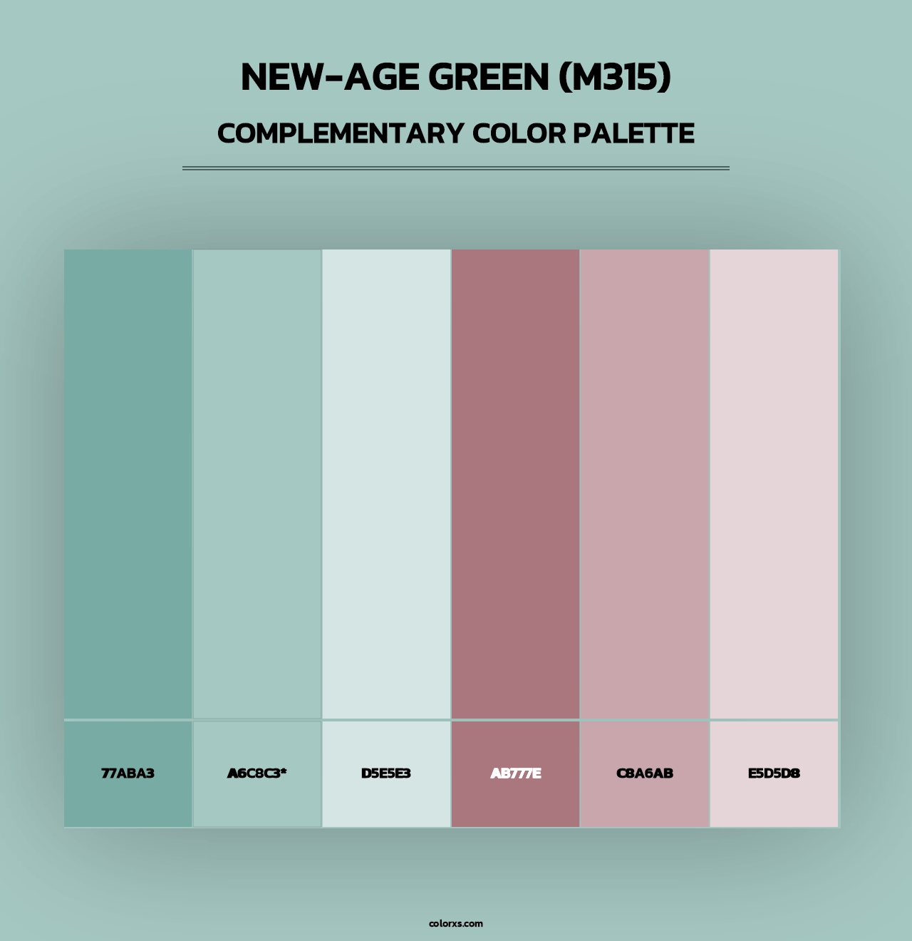 New-Age Green (M315) - Complementary Color Palette