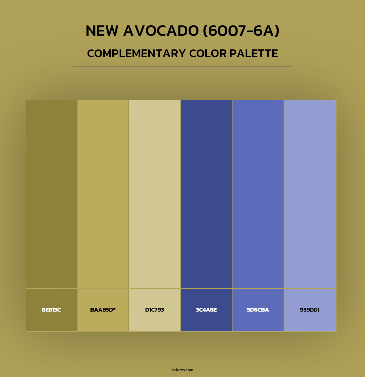 New Avocado (6007-6A) - Complementary Color Palette
