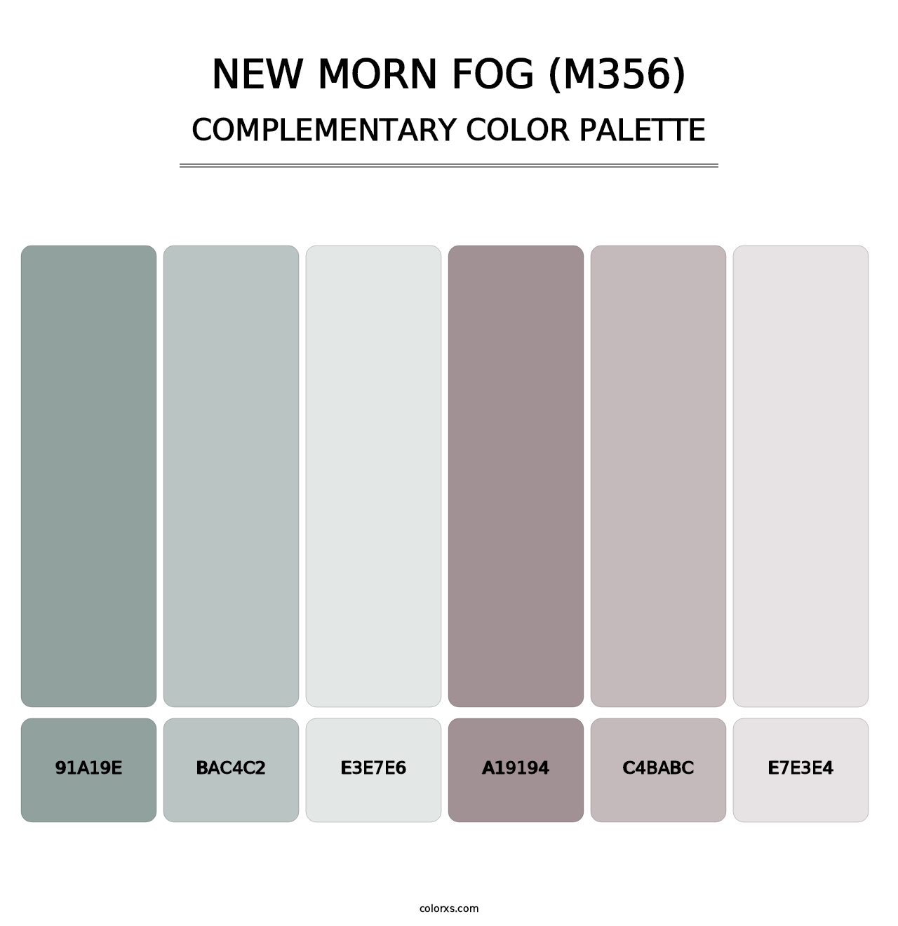 New Morn Fog (M356) - Complementary Color Palette