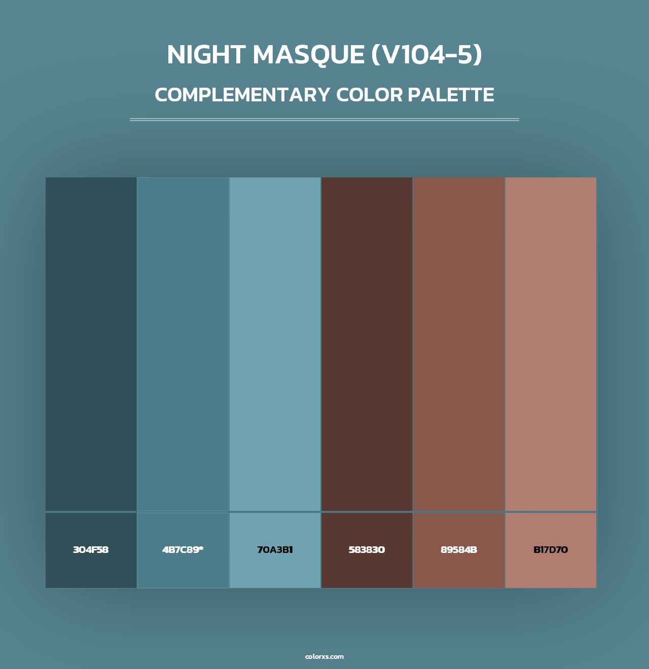 Night Masque (V104-5) - Complementary Color Palette
